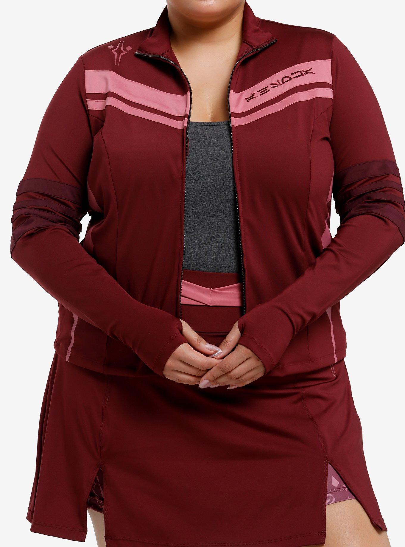 Her Universe Star Wars Ahsoka Tano Burgundy Athletic Jacket Plus Size Her Universe Exclusive, , hi-res