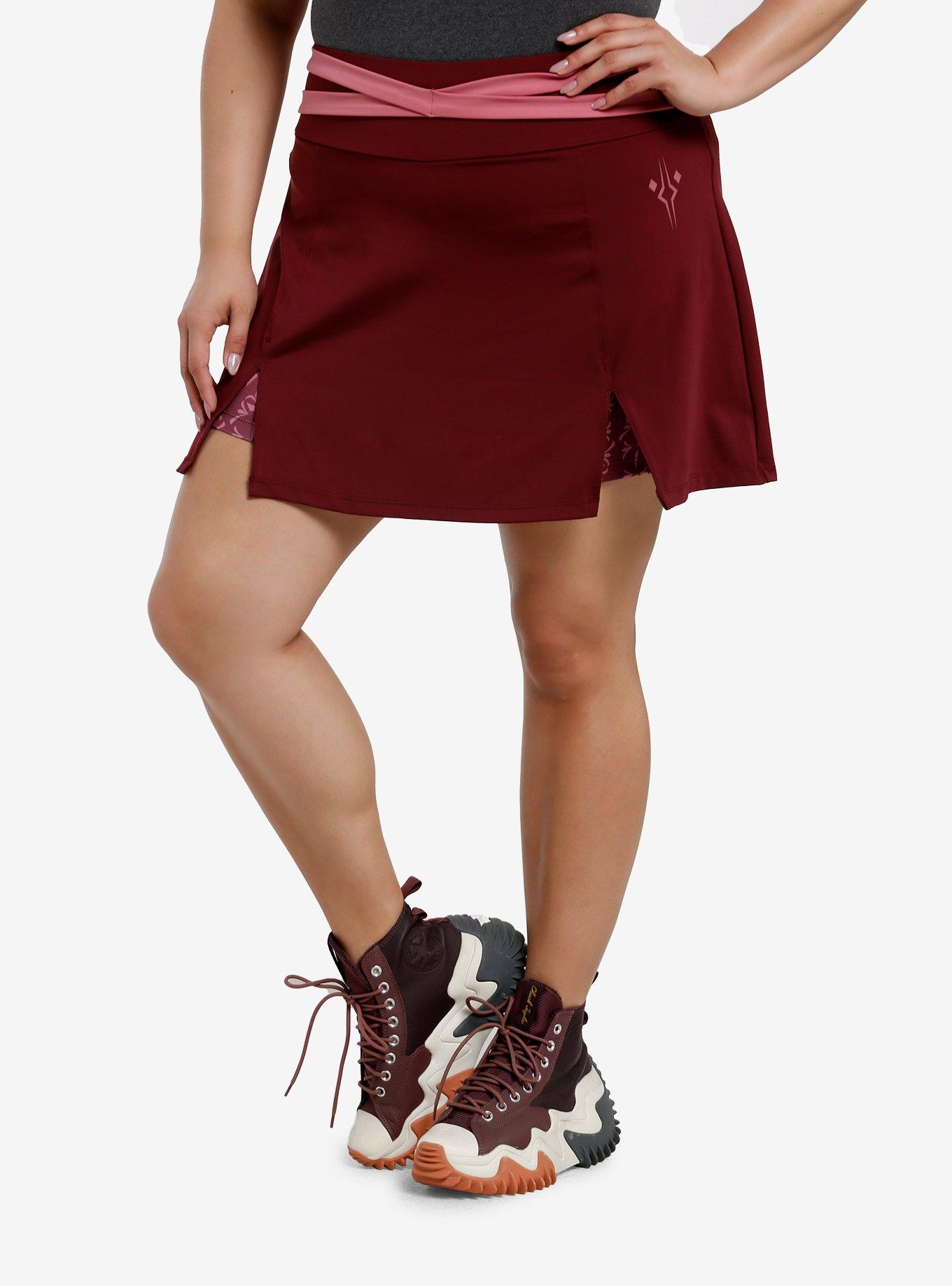 Her Universe Star Wars Ahsoka Tano Burgundy Athletic Skort Plus Size Her Universe Exclusive, , hi-res