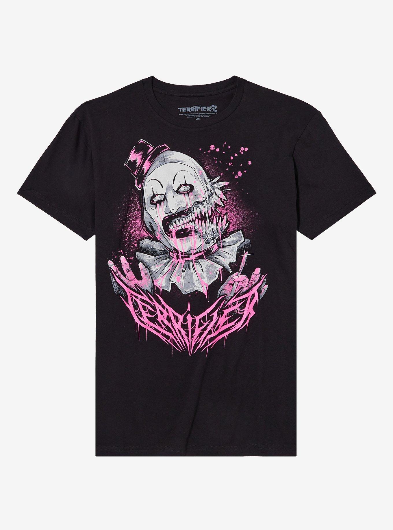 Terrifier 2 Art The Clown Pink Drips T-Shirt, , hi-res