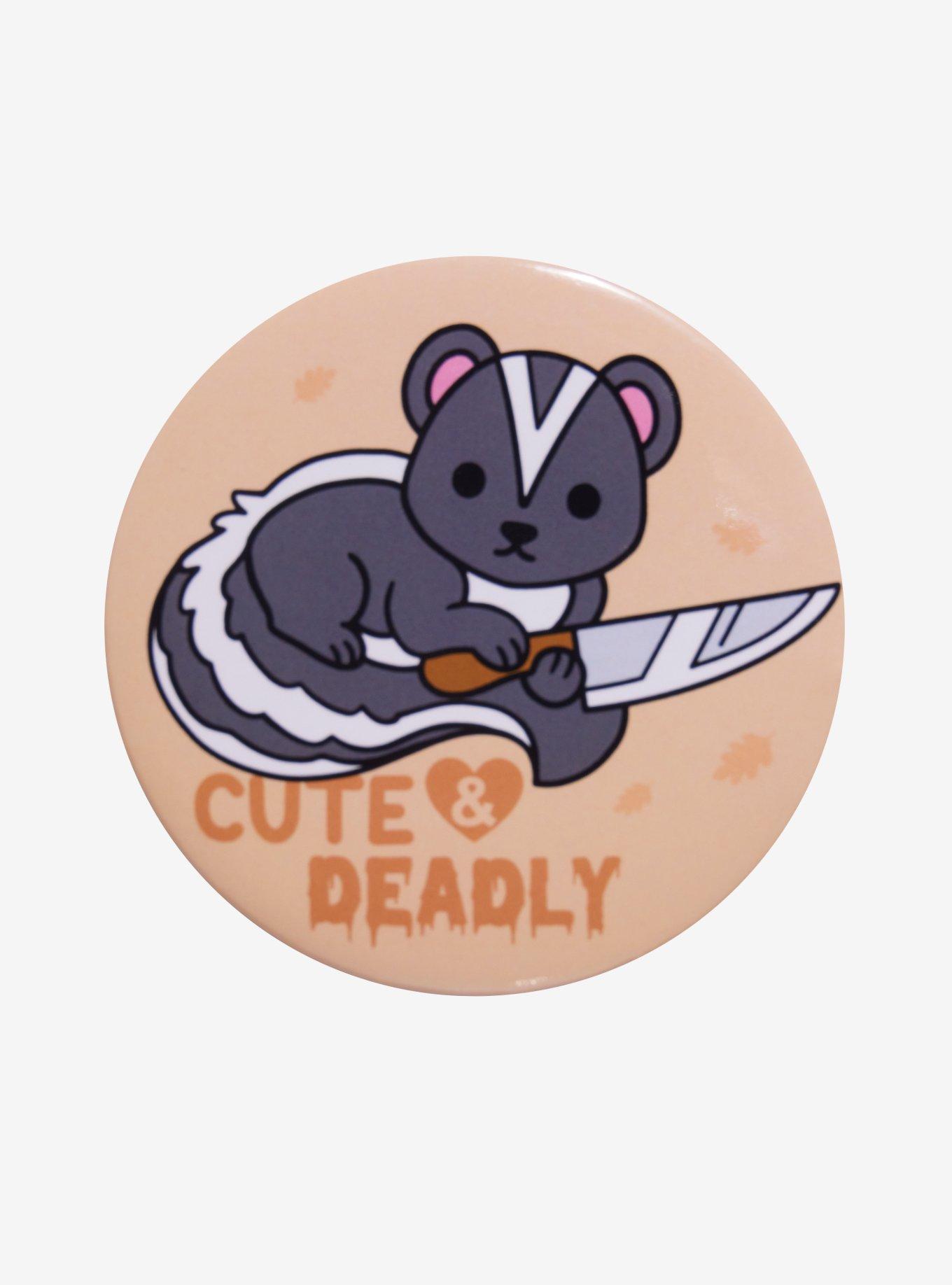 Skunk Cute & Deadly 3 Inch Pin, , hi-res