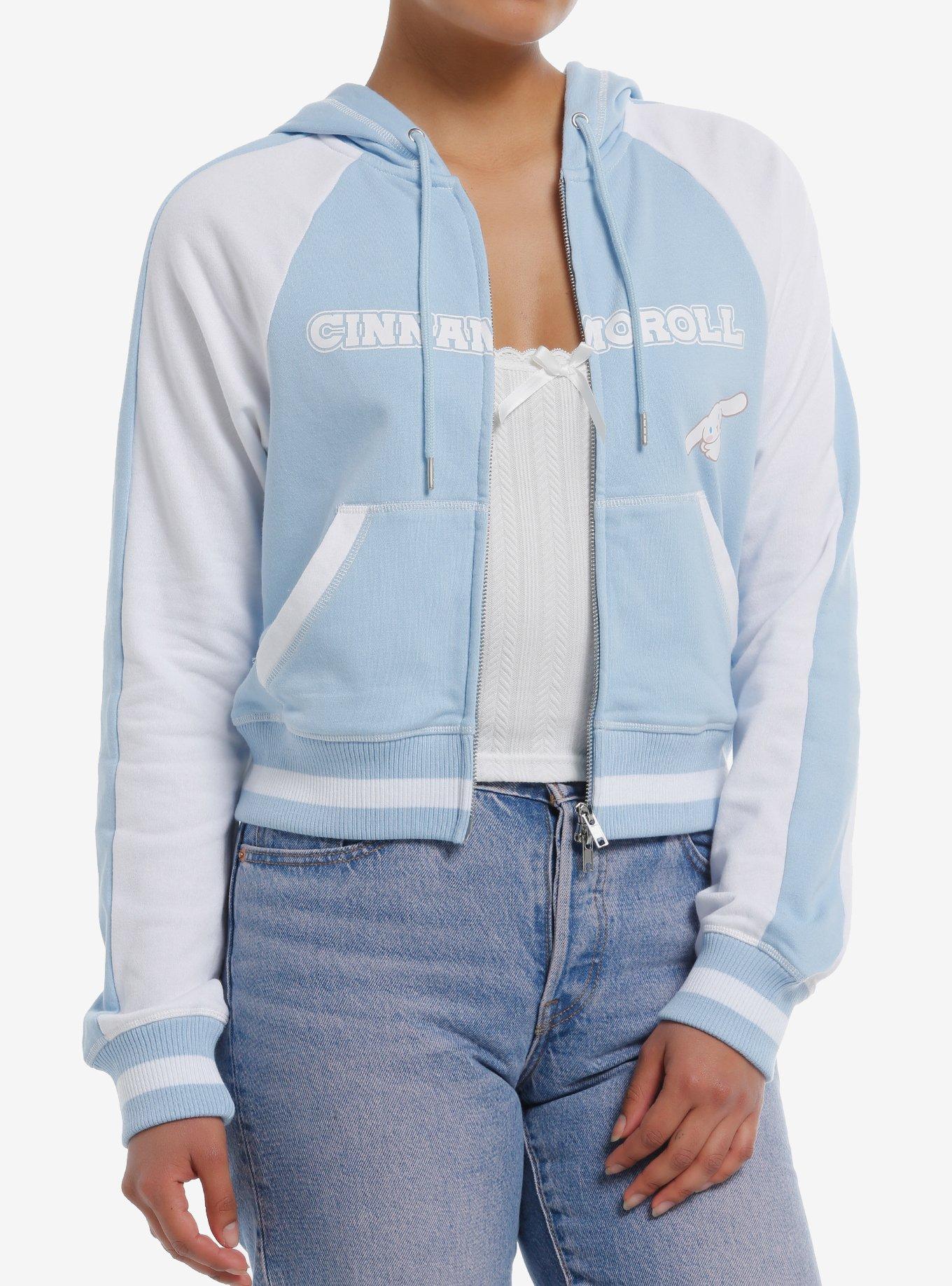 Cinnamoroll Varsity Girls Crop Hoodie, , hi-res