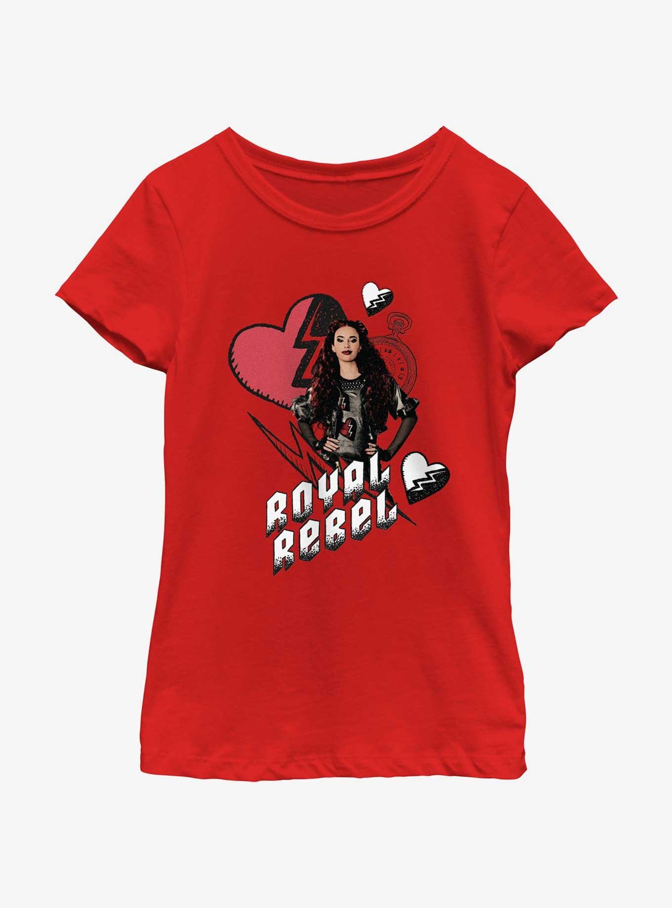 Disney Descendants Royal Rebel Youth Girls T-Shirt, RED, hi-res