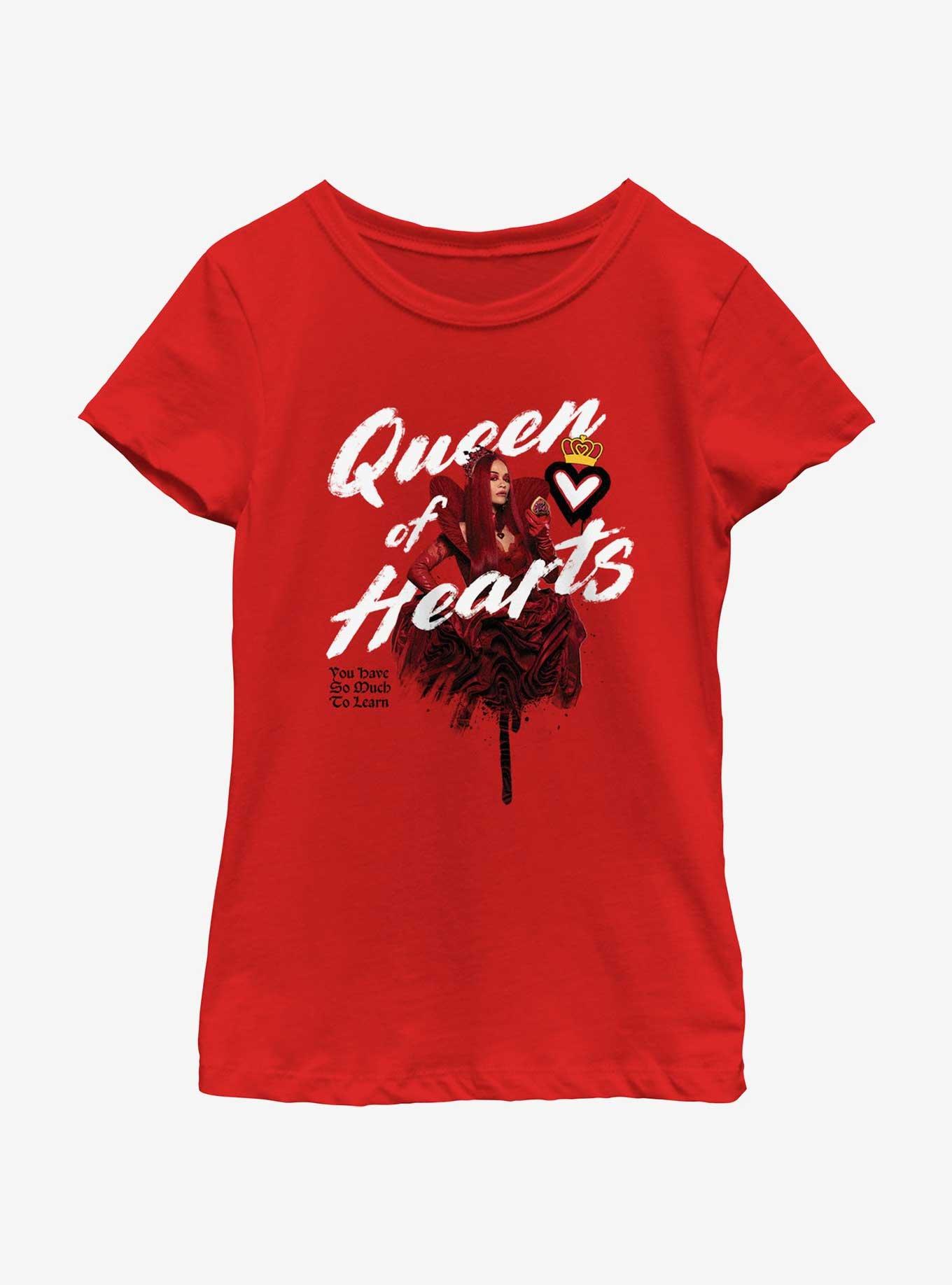 Disney Descendants Queen Of Hearts Red Youth Girls T-Shirt