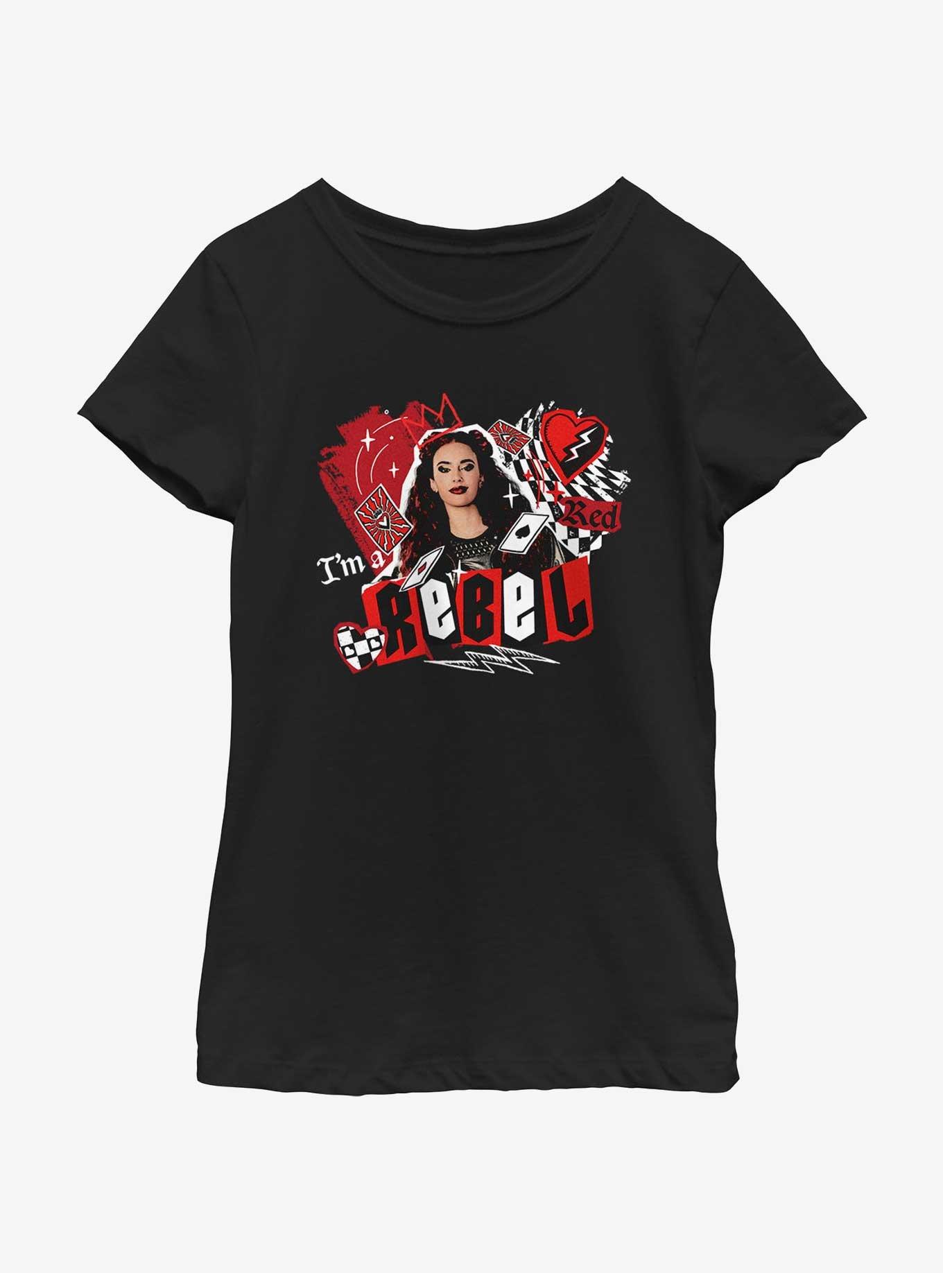 Disney Descendants Red The Rebel Youth Girls T-Shirt, BLACK, hi-res