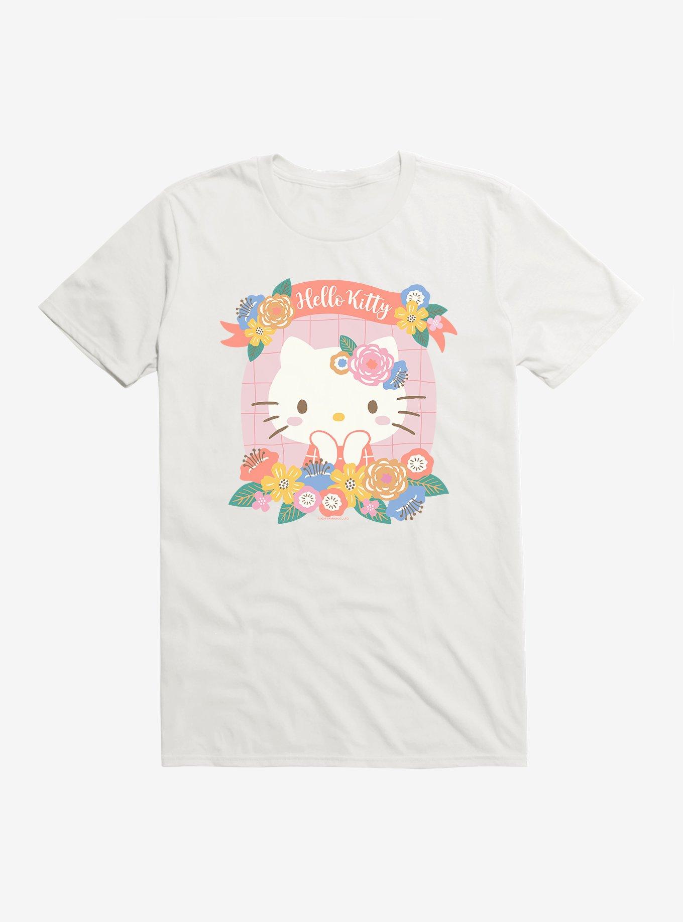 Hello Kitty Floral Fram T-Shirt, , hi-res