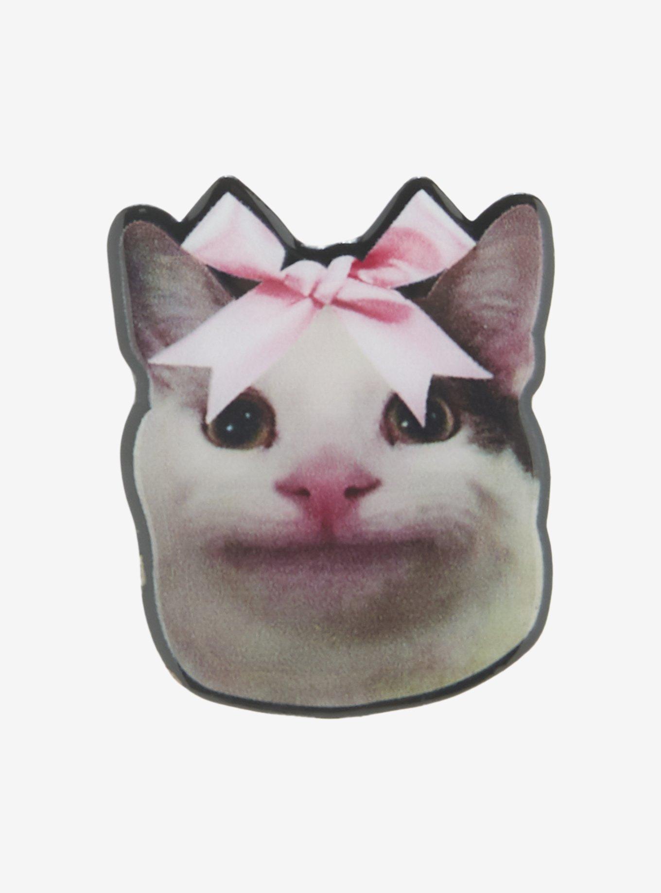 Coquette Cat Resin Enamel Pin, , hi-res
