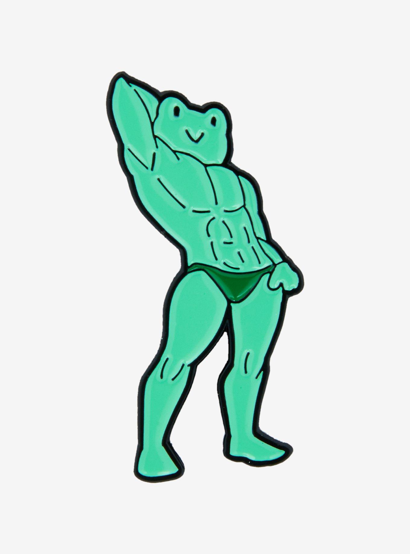 Buff Frog Enamel Pin, , hi-res