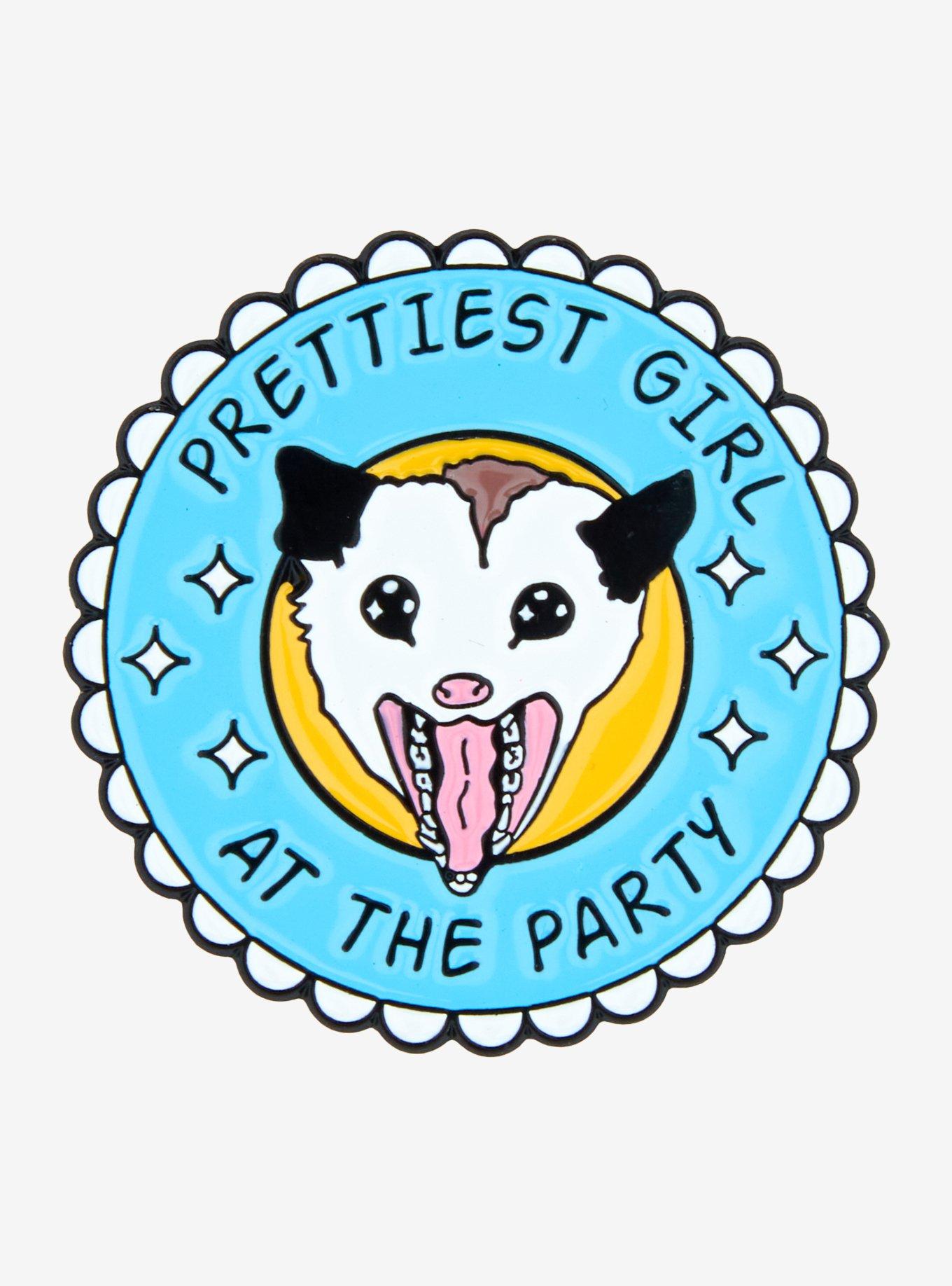 Possum Prettiest Girl Enamel Pin, , hi-res