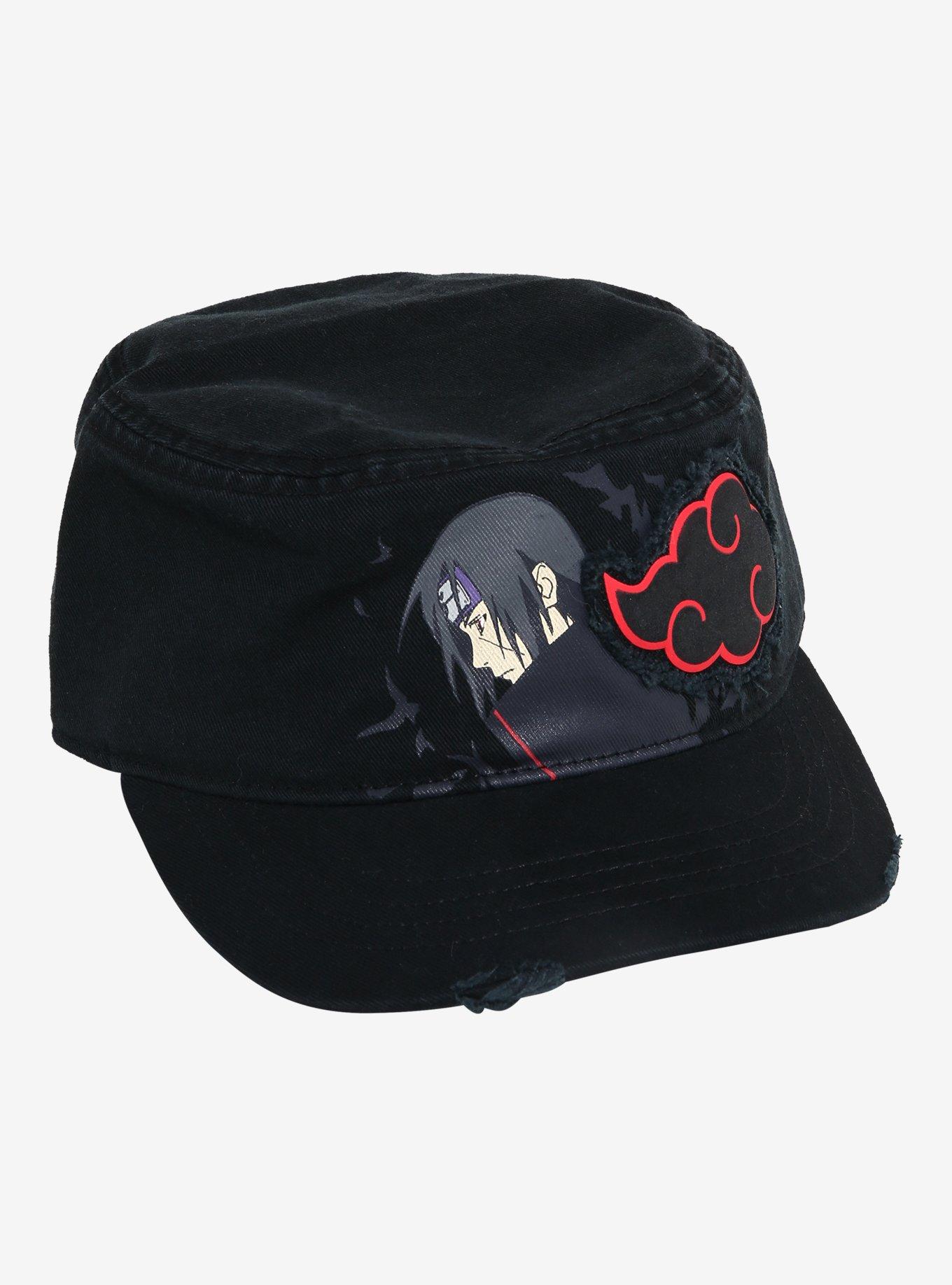 Naruto Shippuden Itachi Akatsuki Distressed Cadet Hat, , hi-res
