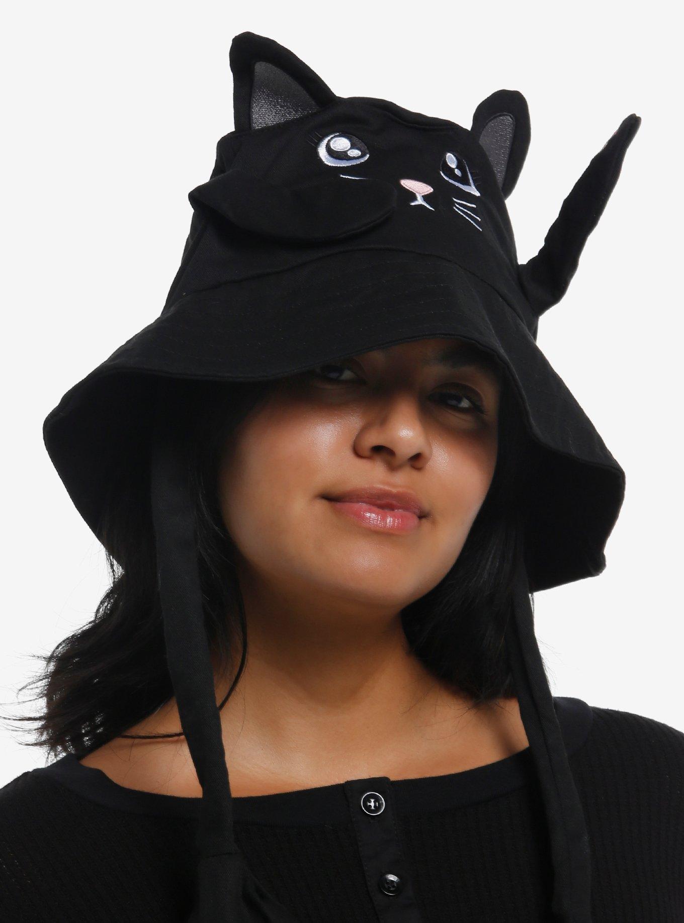 Black Cat Bucket Hat With Moveable Paws | Hot Topic