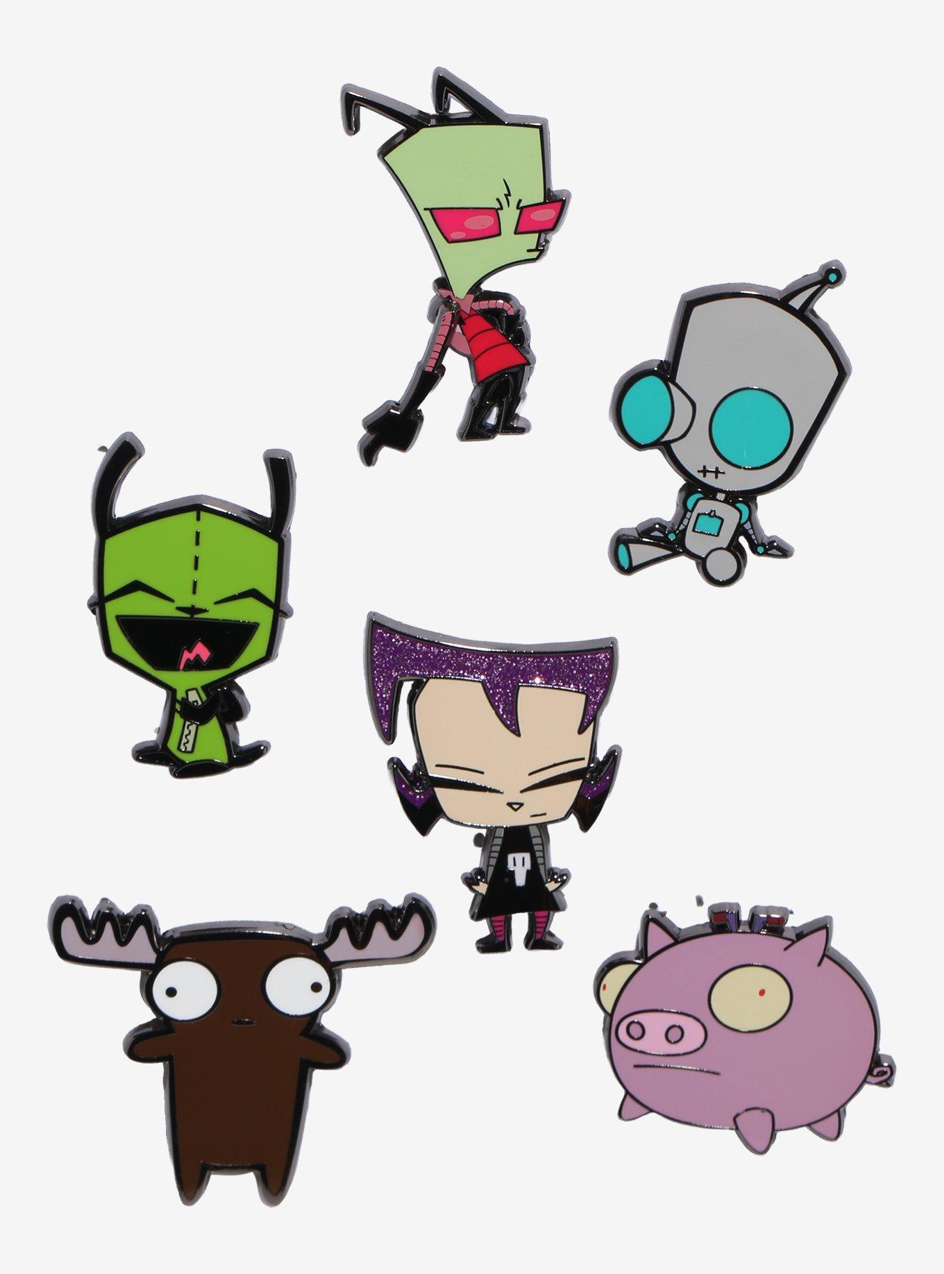 Invader Zim Characters Blind Enamel Pin, , hi-res