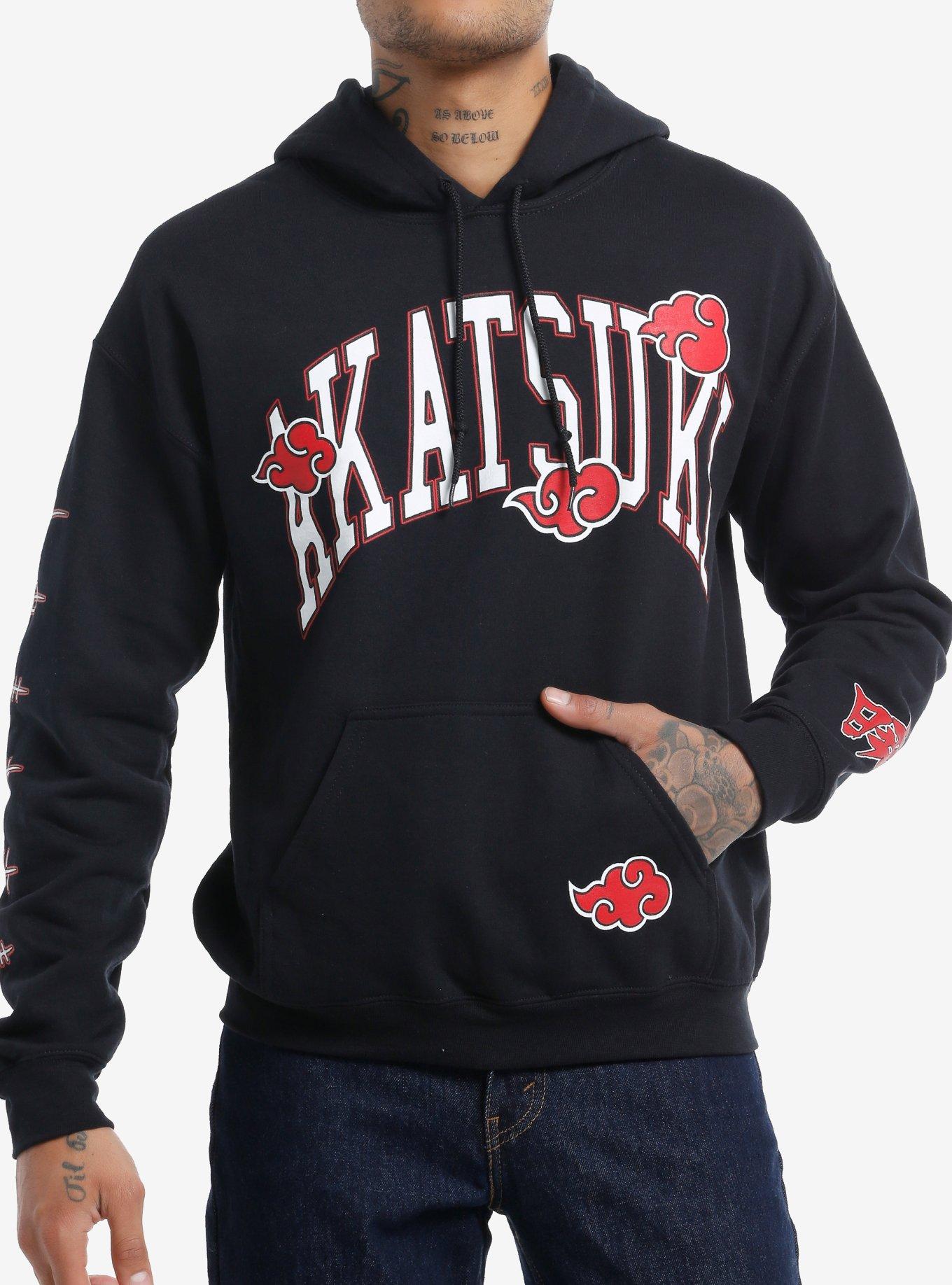 Naruto Shippuden Akatsuki Clouds Symbols Hoodie, , hi-res