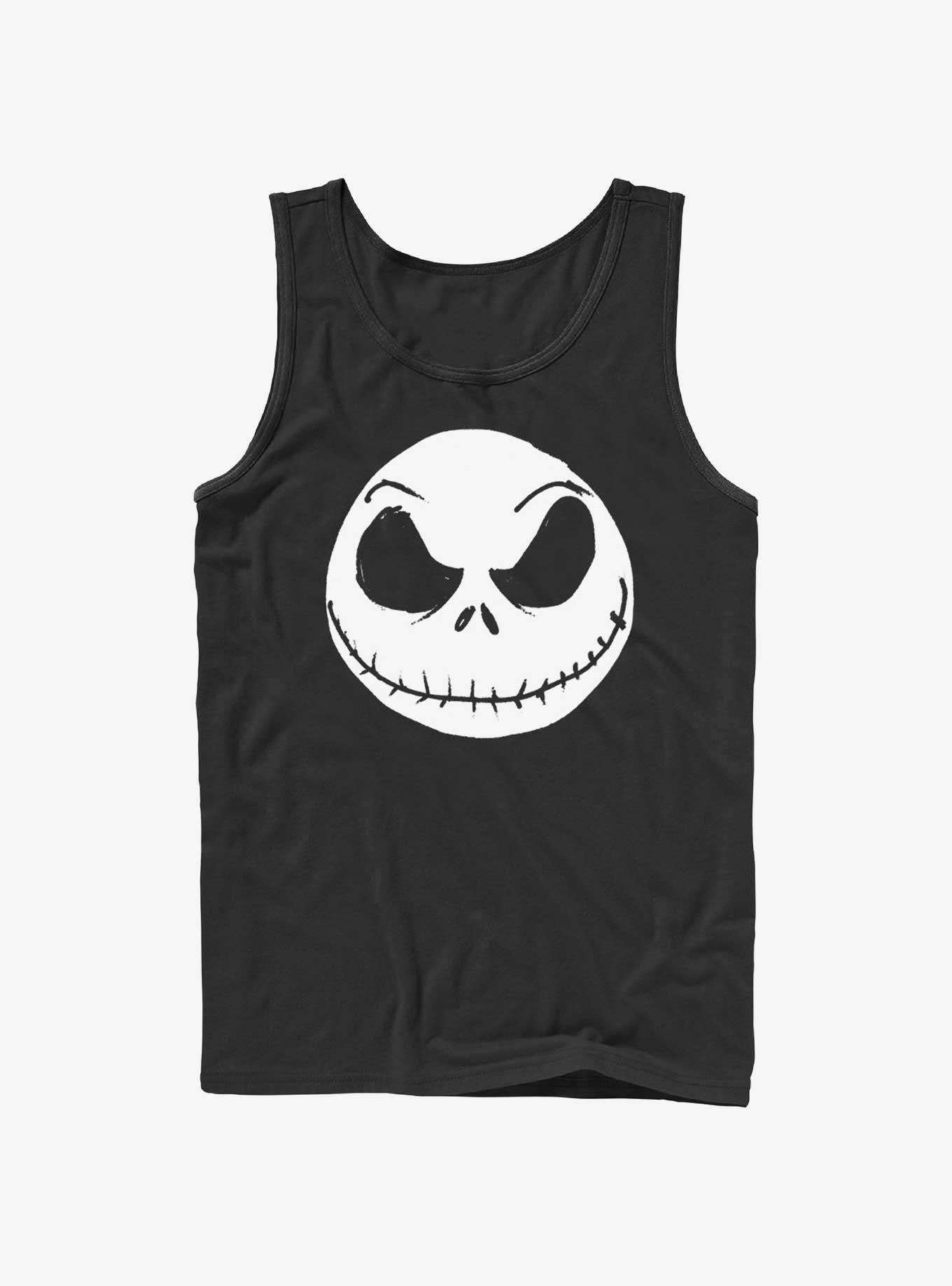 The Nightmare Before Christmas Big Face Jack Tank Top, BLACK, hi-res