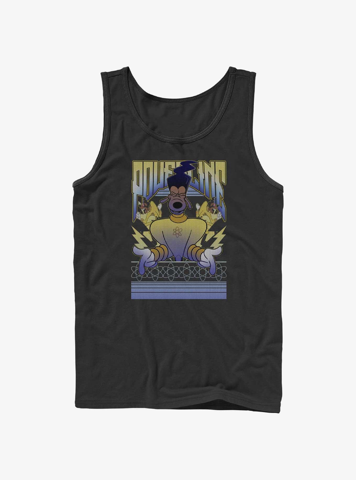 Disney A Goofy Movie Powerline Ugly Christmas Tank, BLACK, hi-res