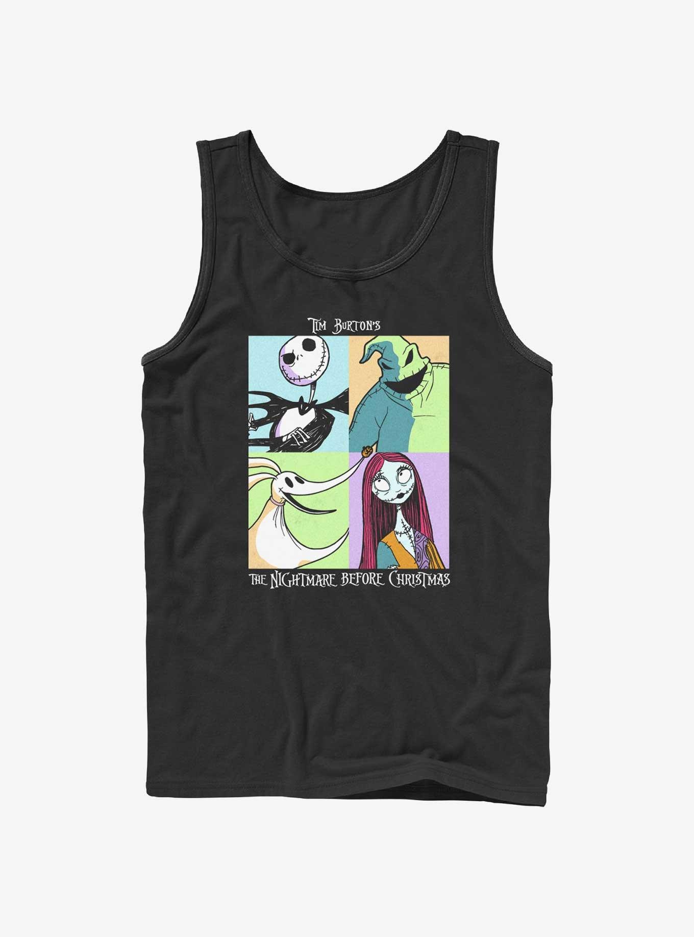 Disney The Nightmare Before Christmas Character Squares Tank, BLACK, hi-res