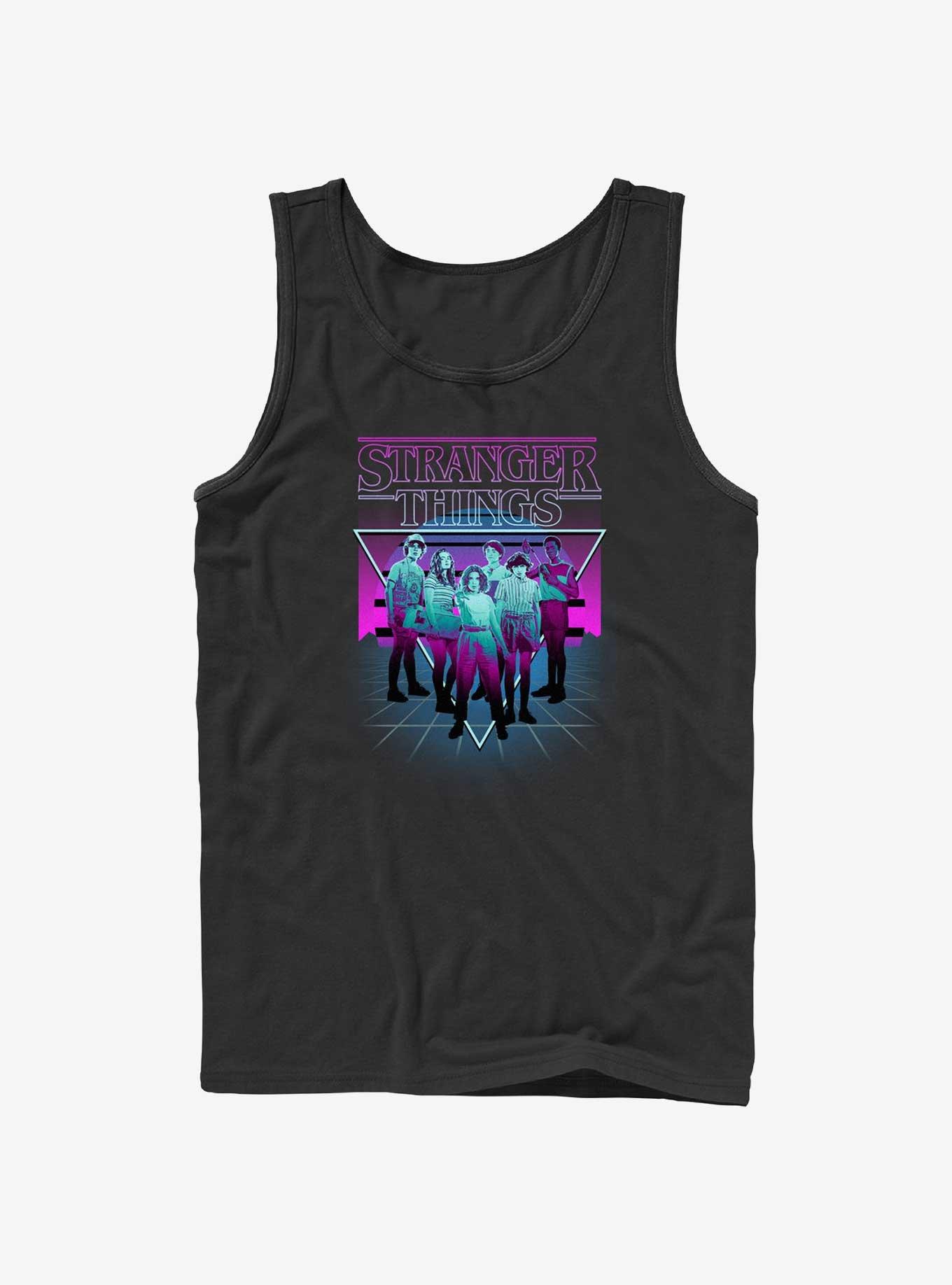 Stranger Things Retro Group Tank, BLACK, hi-res