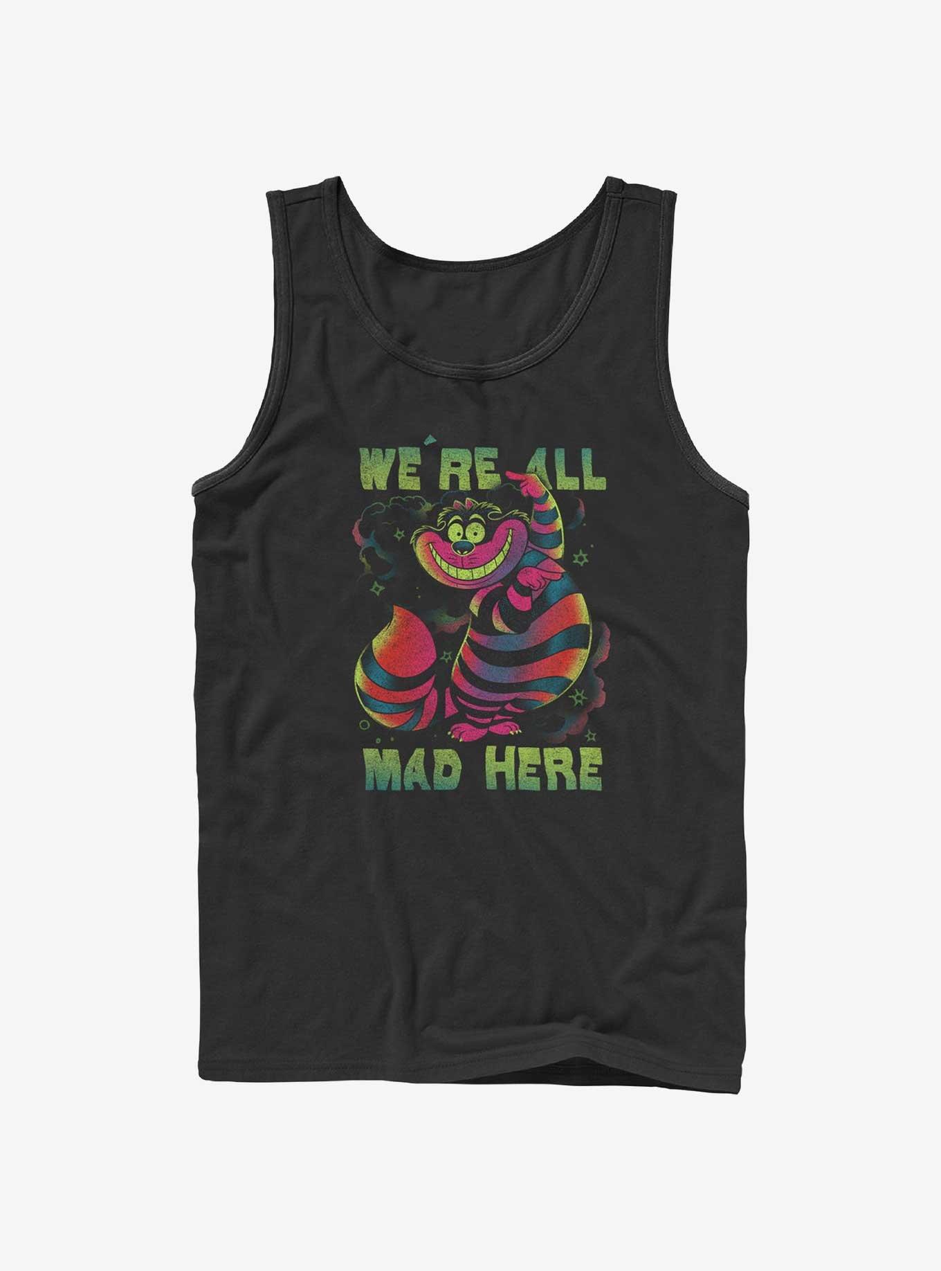 Disney Alice in Wonderland Cheshire Cat Rainbow Tank, BLACK, hi-res