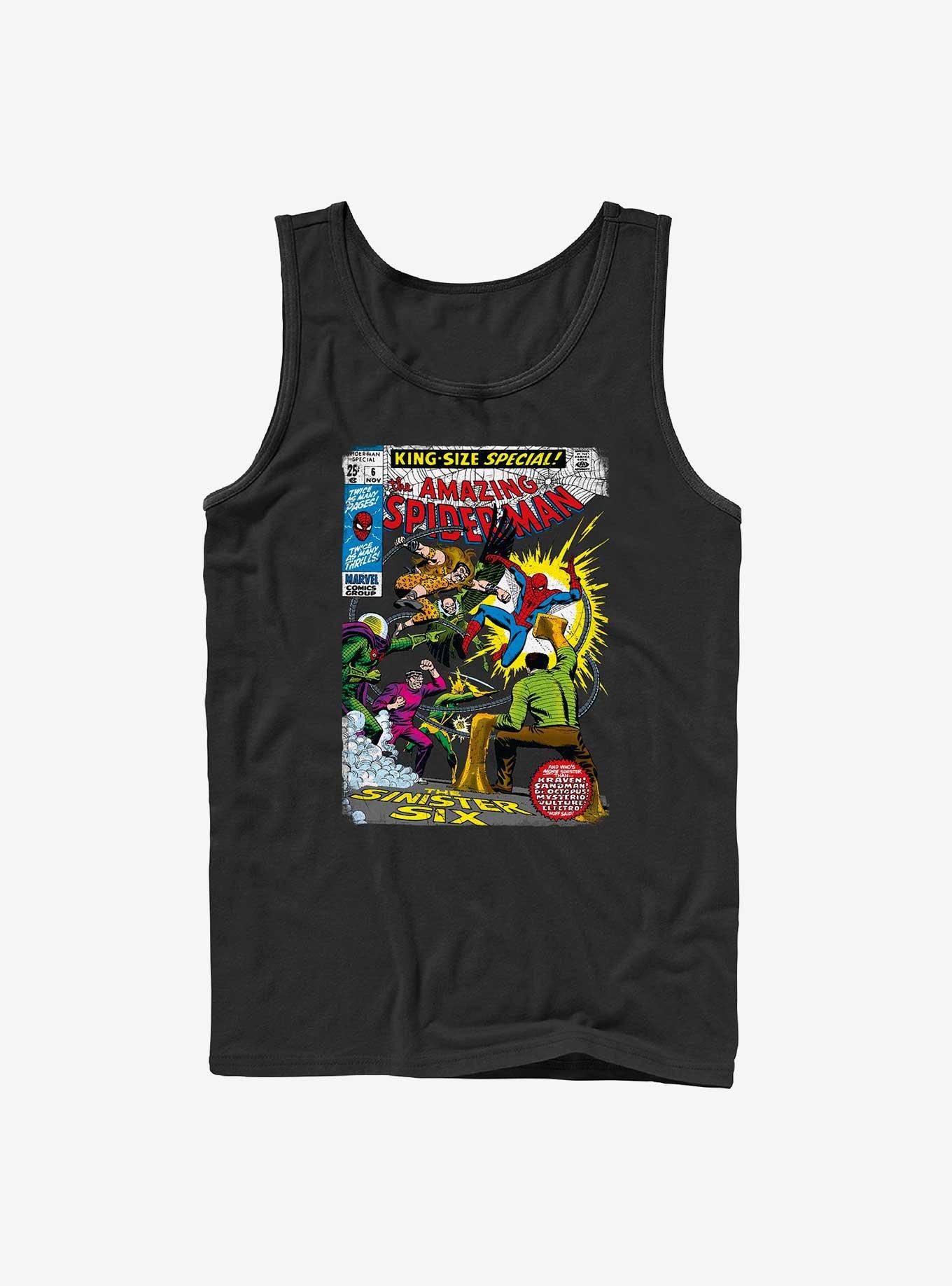 Marvel Spider-Man Sinister Six Comic Tank, BLACK, hi-res