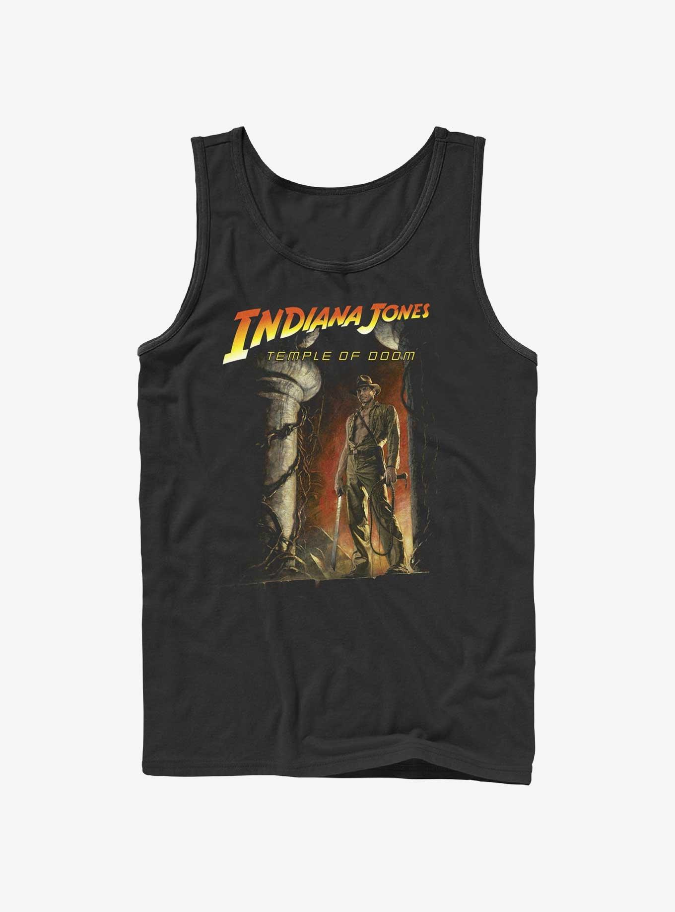 Indiana Jones Temple Of Doom Poster Tank, BLACK, hi-res