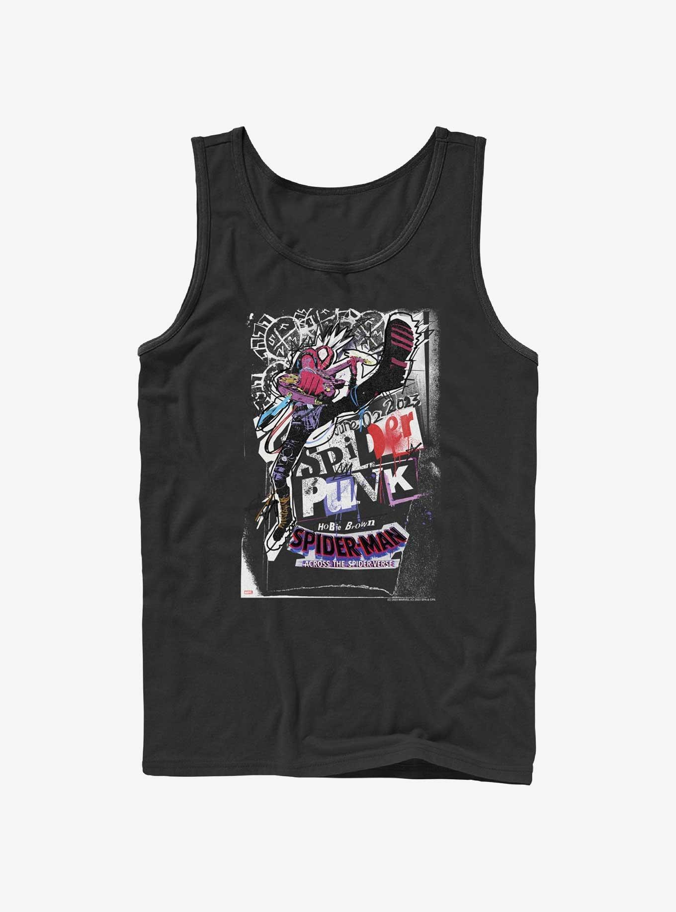 Marvel Across The Spiderverse Spider-Punk Poster Tank, BLACK, hi-res