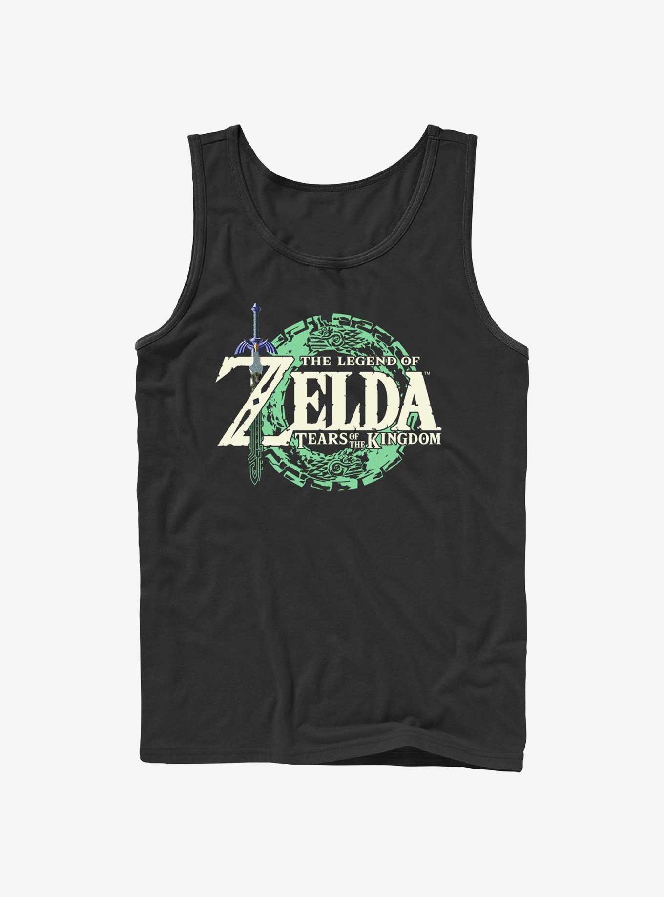 The Legend of Zelda Tears Of The Kingdom Logo Tank, BLACK, hi-res