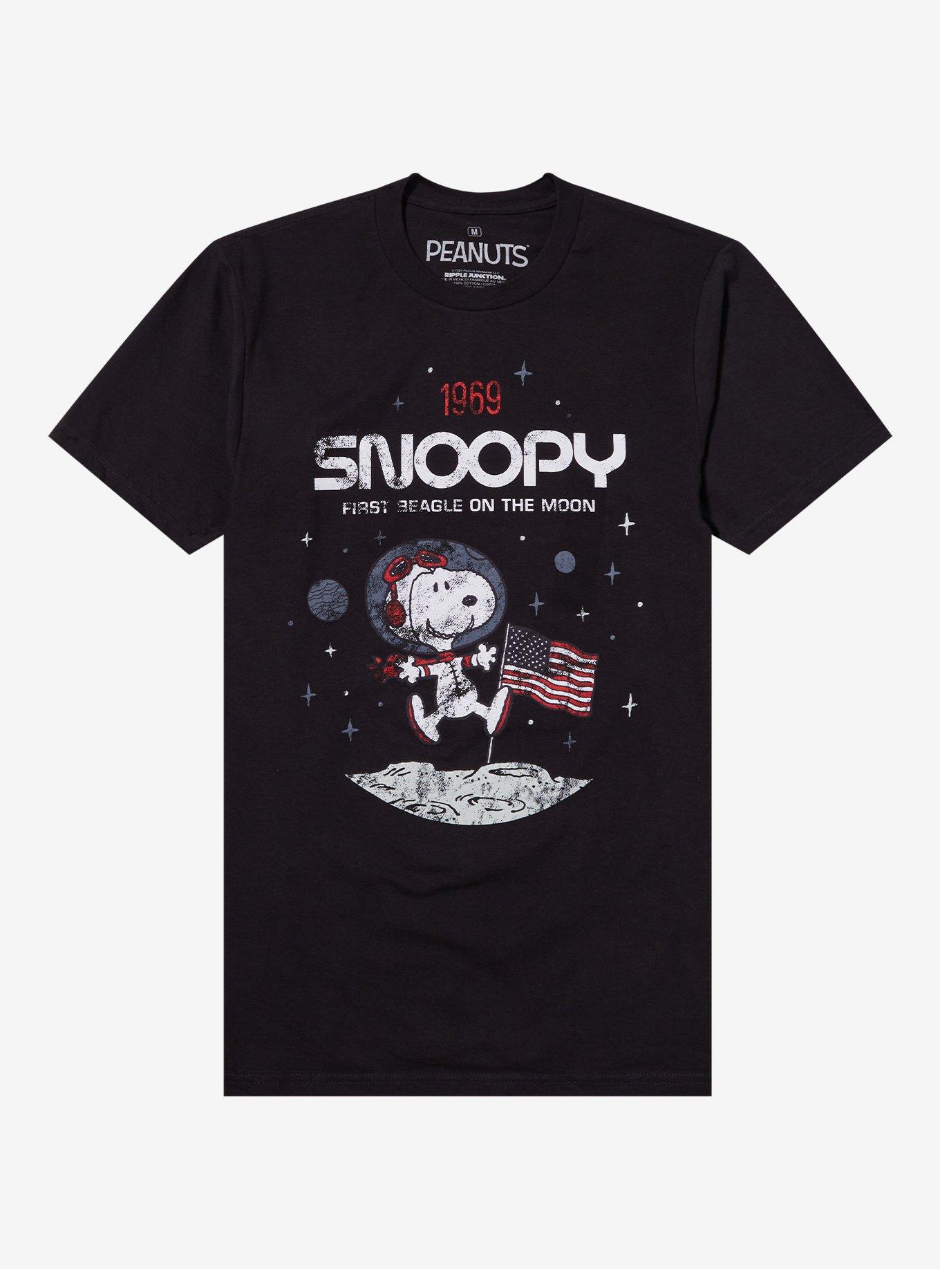 Peanuts Snoopy Astronaut Boyfriend Fit Girls T-Shirt, , hi-res