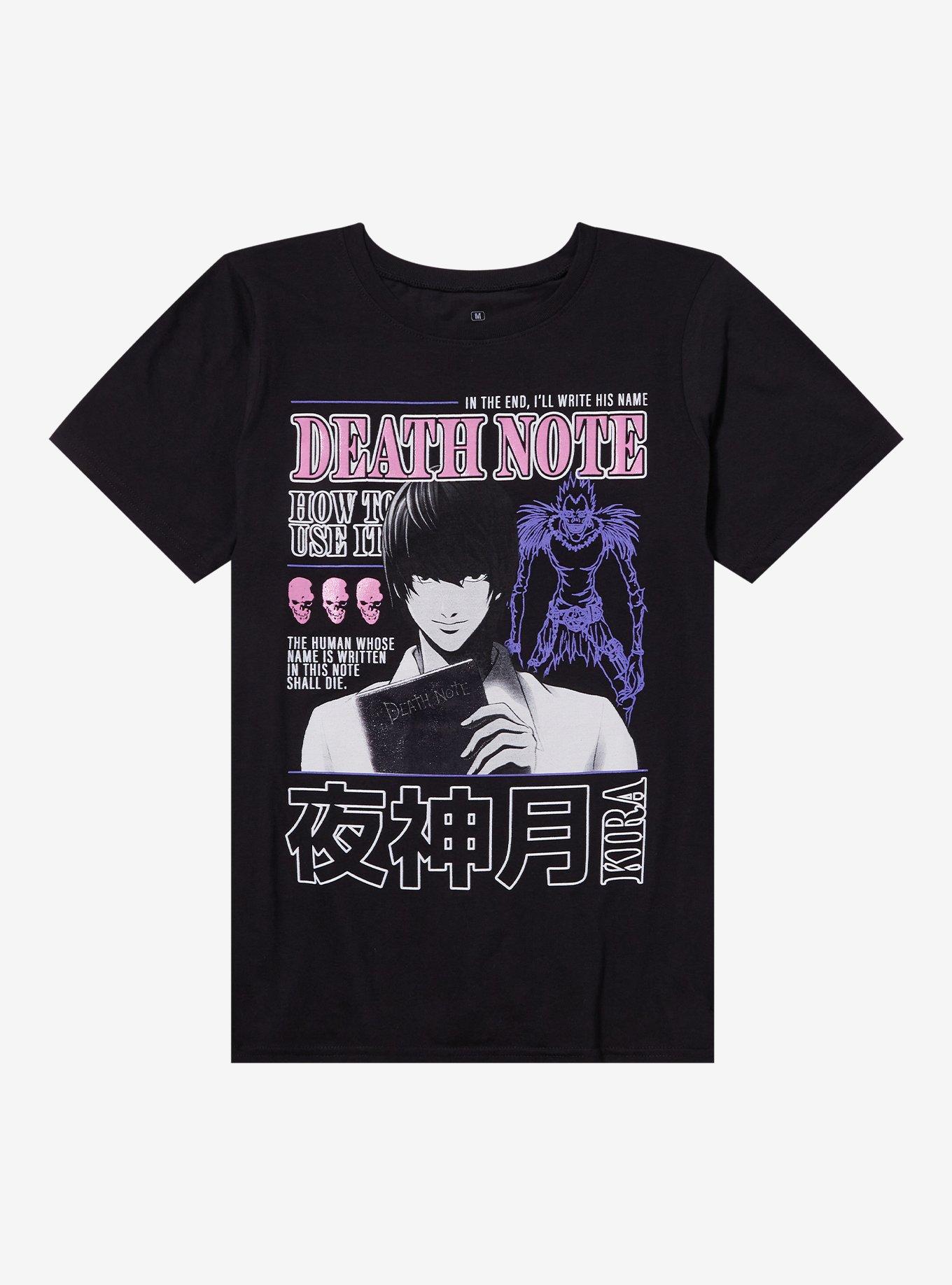 Death Note Light Kira Magazine Boyfriend Fit Girls T-Shirt, , hi-res