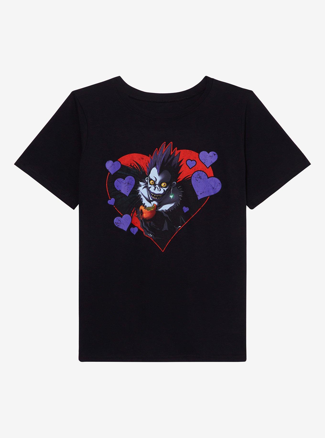 Death Note Ryuk Heart Boyfriend Fit Girls T-Shirt, , hi-res