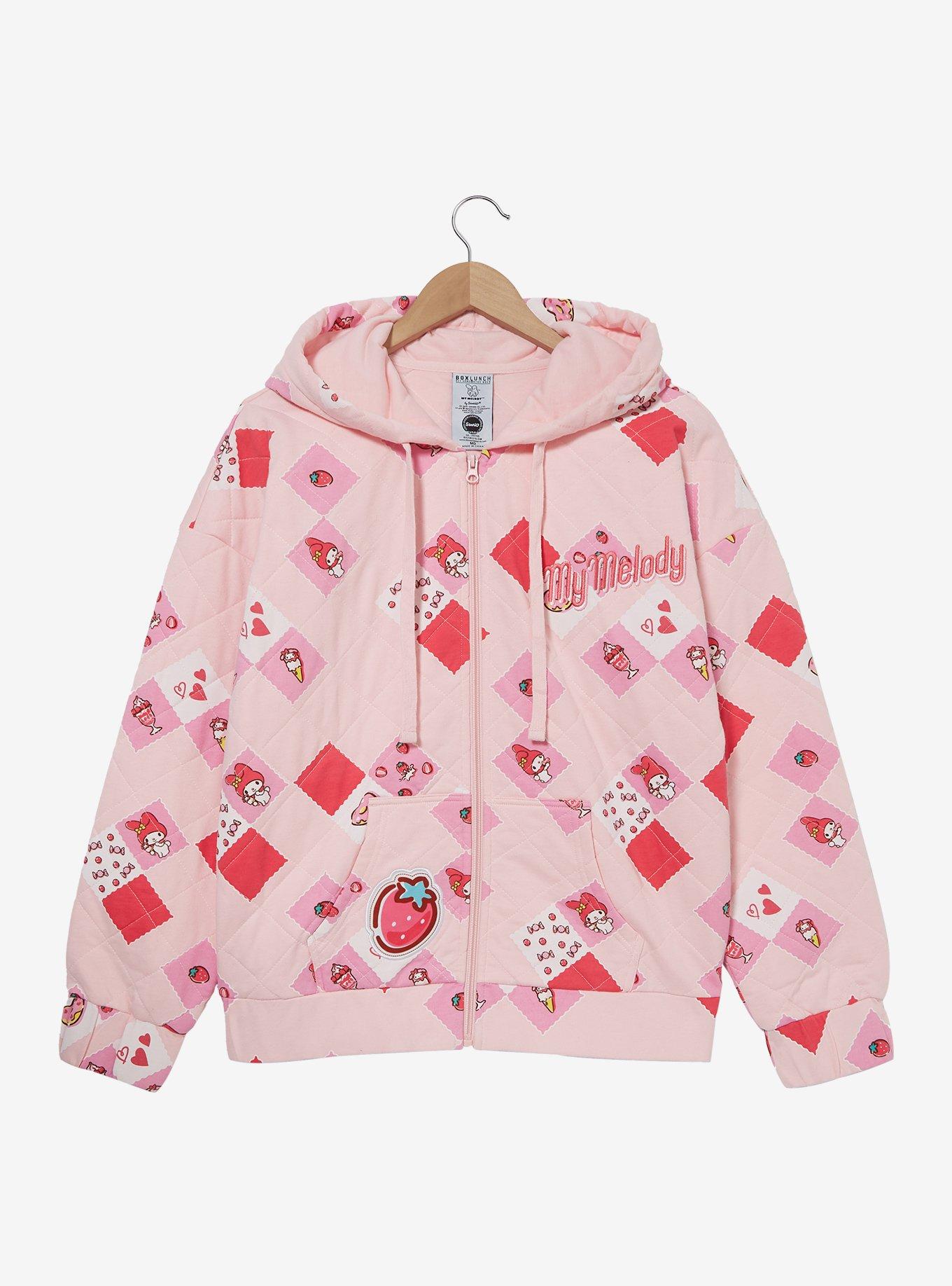 Sanrio My Melody Quilted Pink Women's Zip Hoodie 