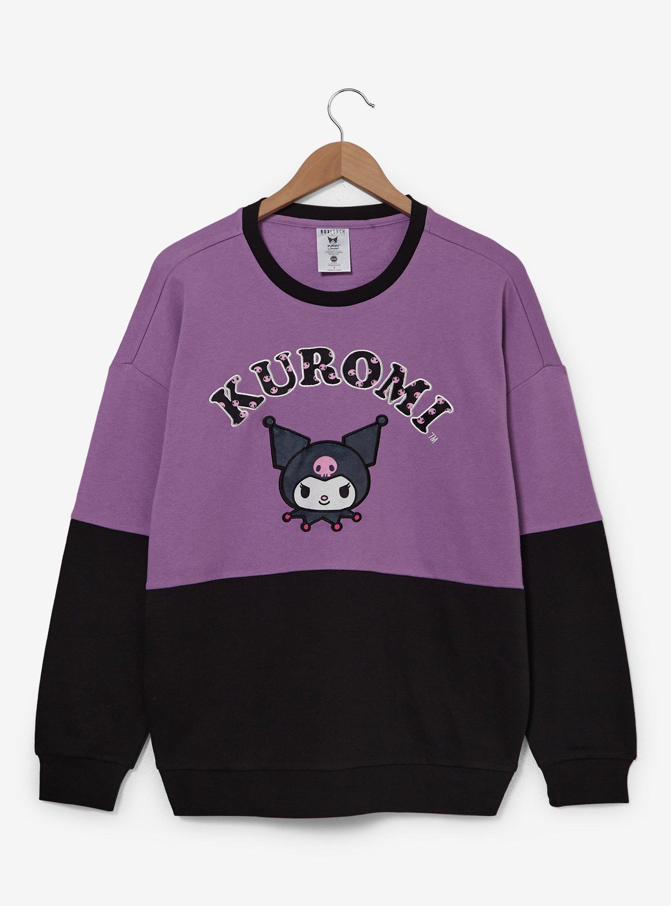 Sanrio Kuromi Portrait Panel Crewneck, PURPLE, hi-res