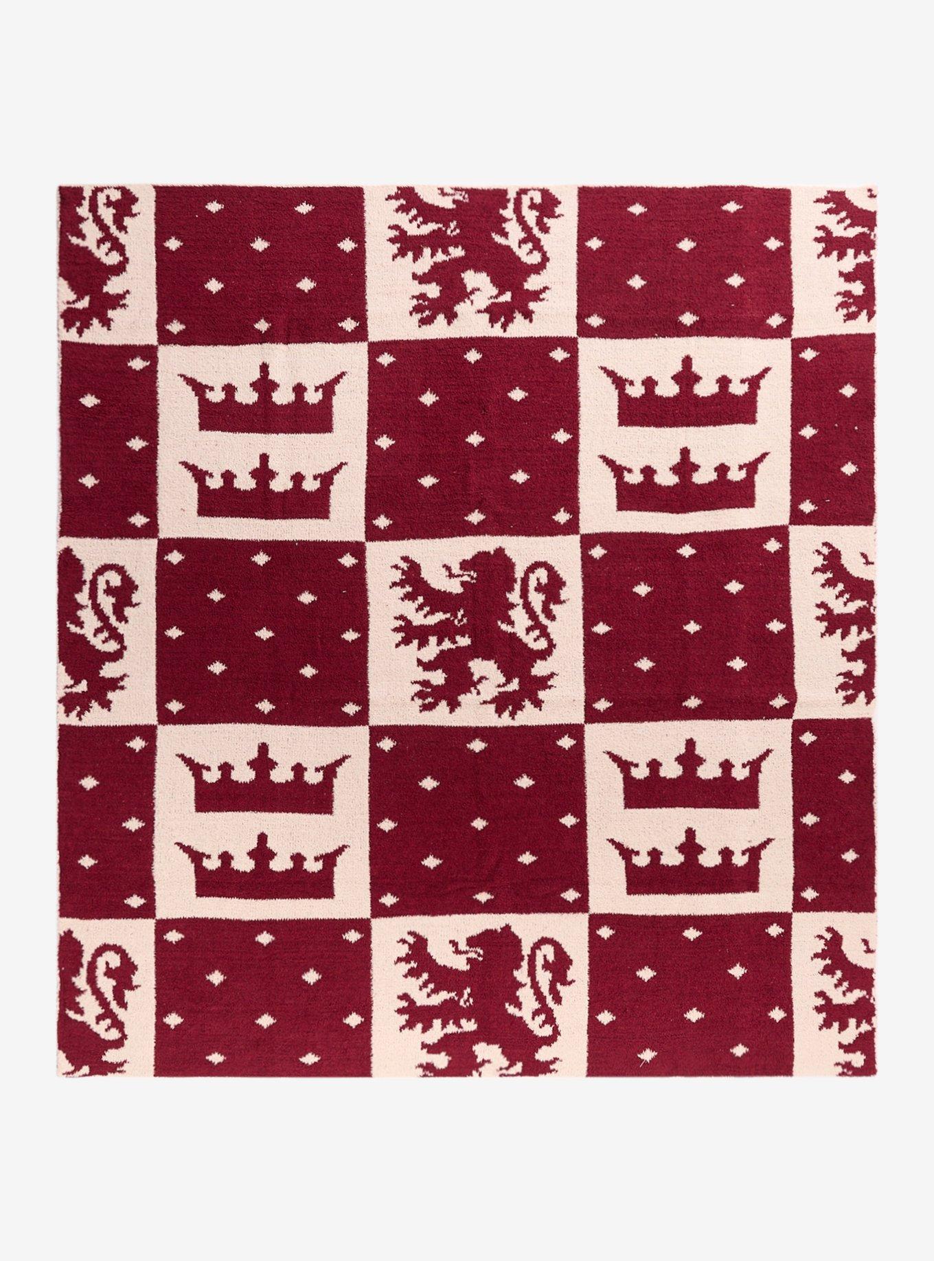Harry Potter Gryffindor Checkered Feather Knit Throw — BoxLunch Exclusive, , hi-res