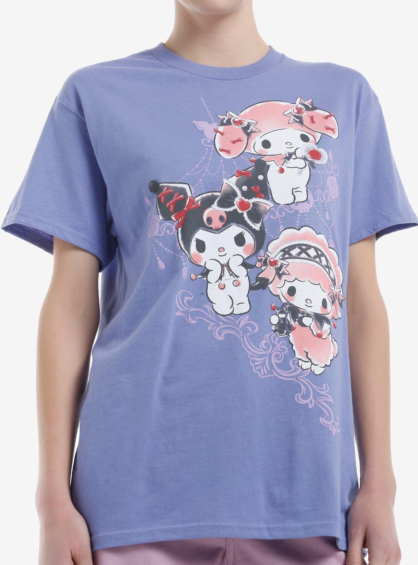 Kuromi My Melody & My Sweet Piano Boyfriend Fit Girls T-Shirt, , hi-res