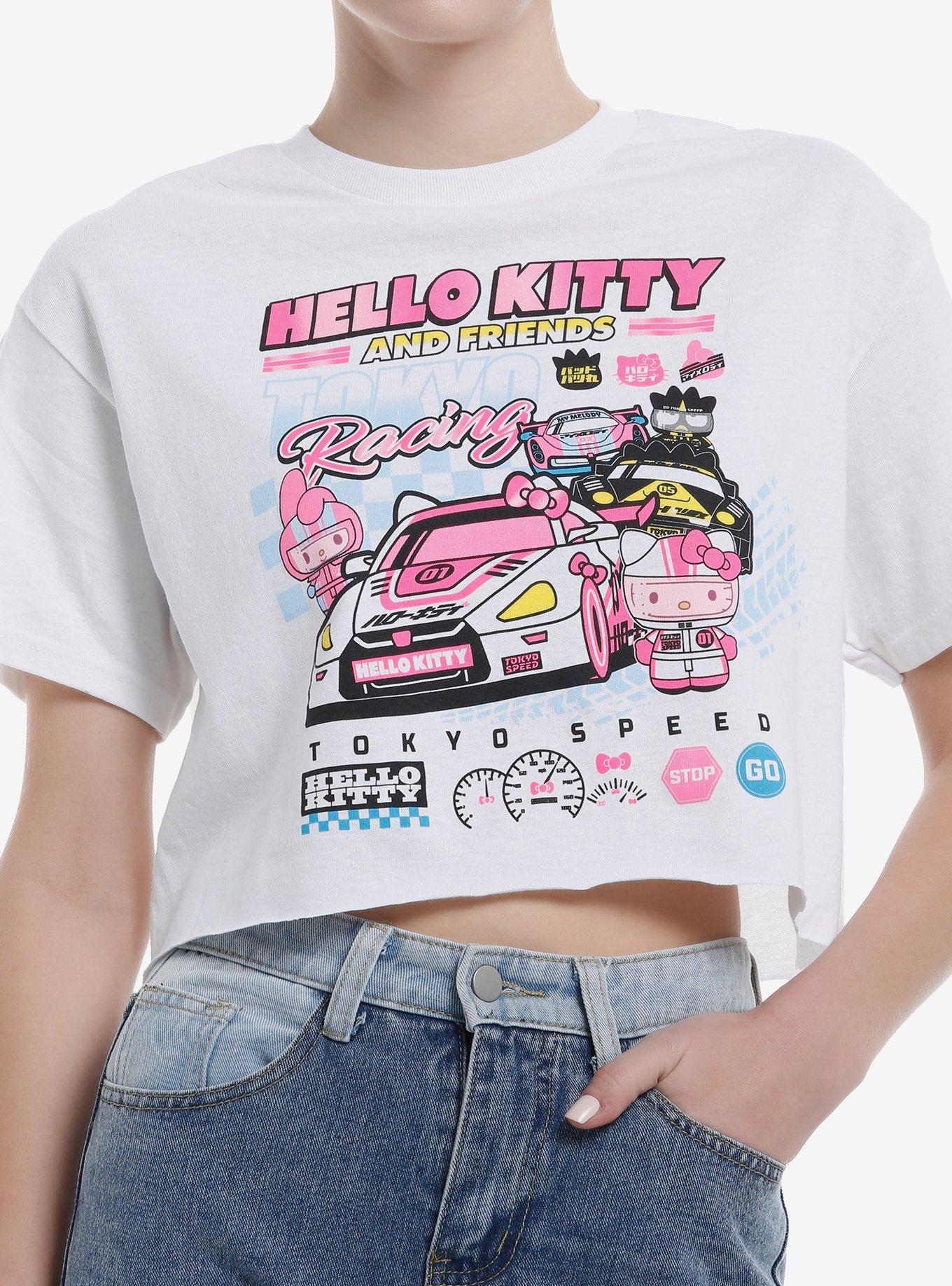 Hello Kitty And Friends Racing Girls Crop T-Shirt, , hi-res