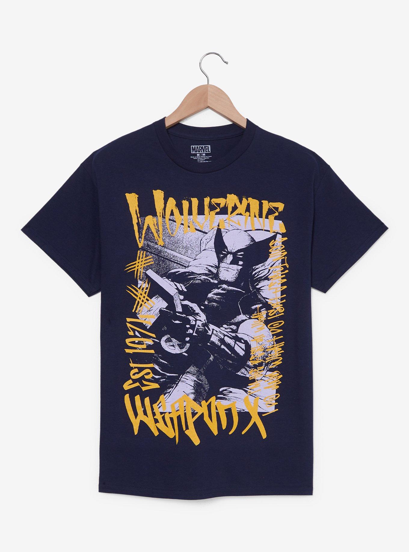 Marvel X-Men Wolverine Portrait T-Shirt, NAVY, hi-res