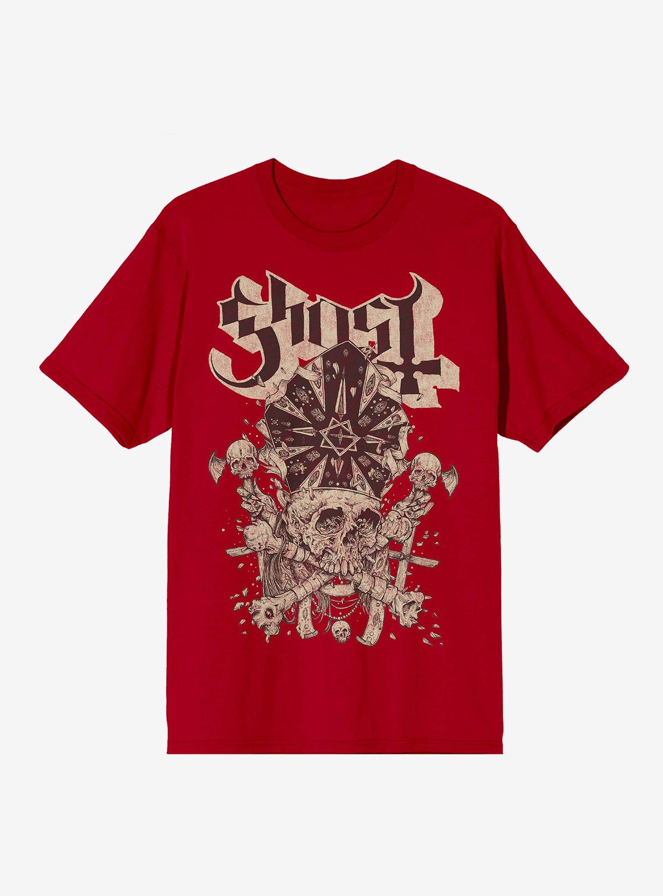 Ghost Skulls Boyfriend Fit Girls T-Shirt, , hi-res