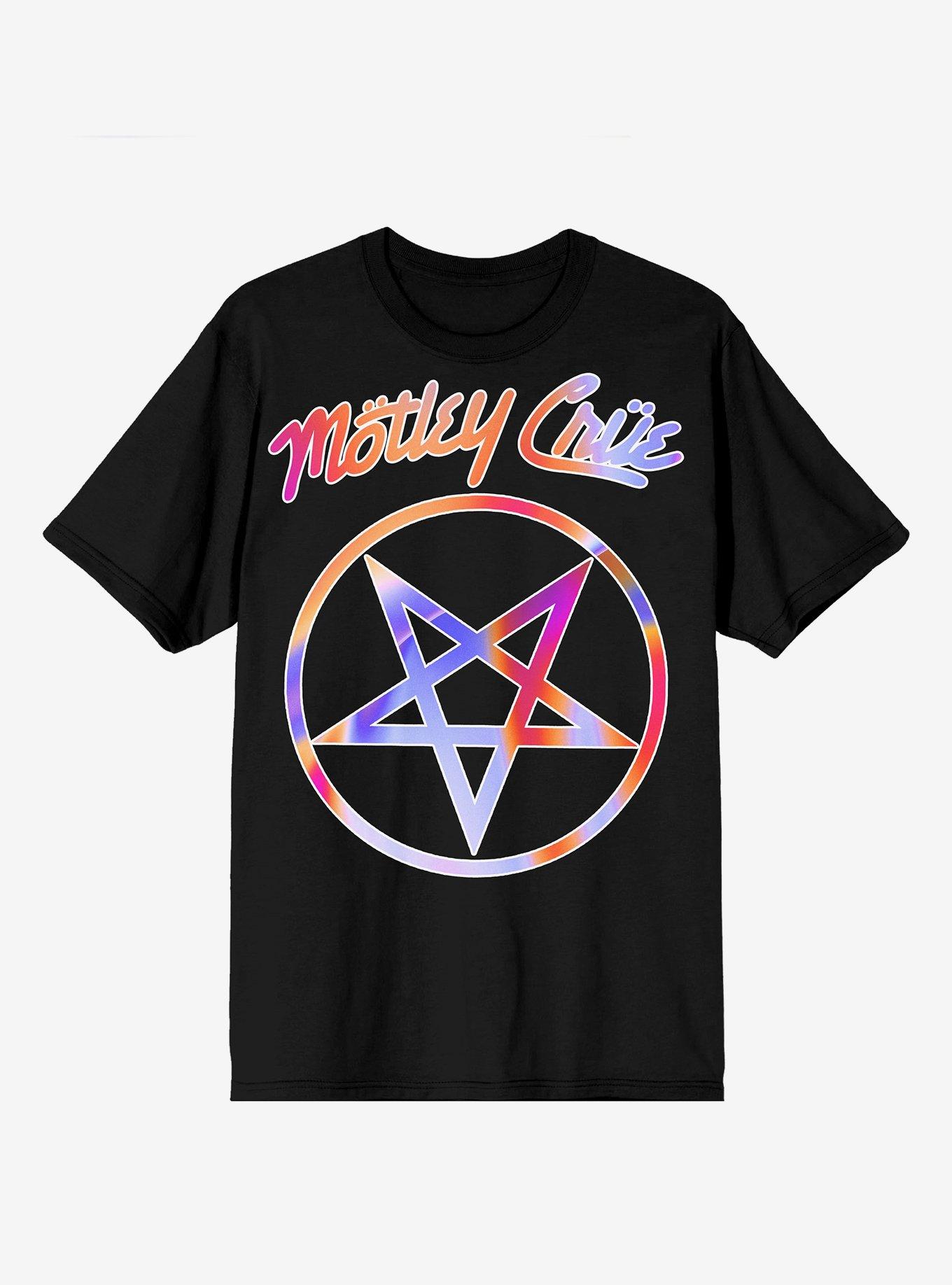 Motley Crue Rainbow Logo Boyfriend Fit Girls T-Shirt, , hi-res