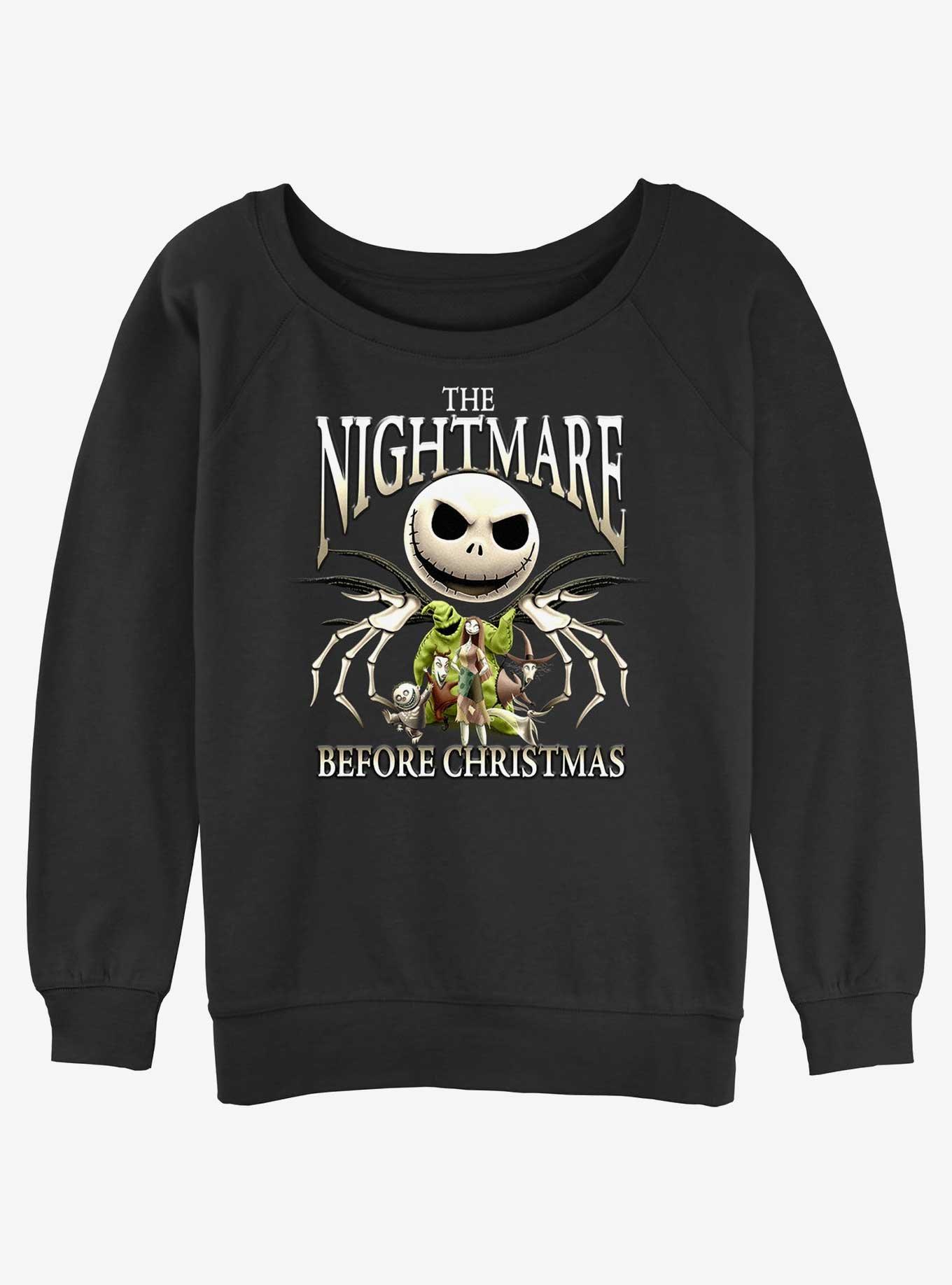 Disney The Nightmare Before Christmas Jacks A Nightmare Womens Slouchy Sweatshirt, BLACK, hi-res