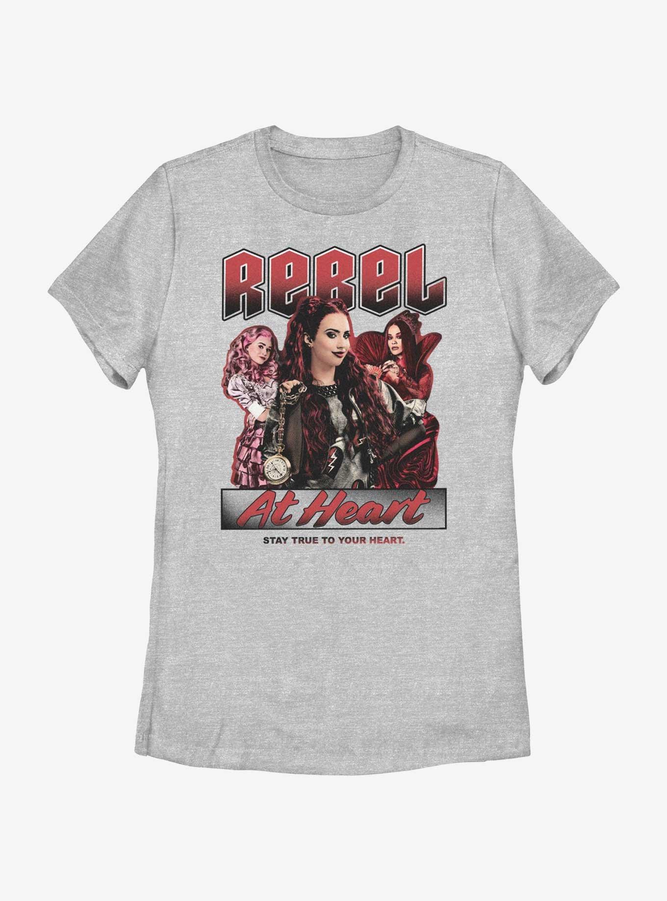 Disney Descendants Rebel At Heart Womens T-Shirt, ATH HTR, hi-res