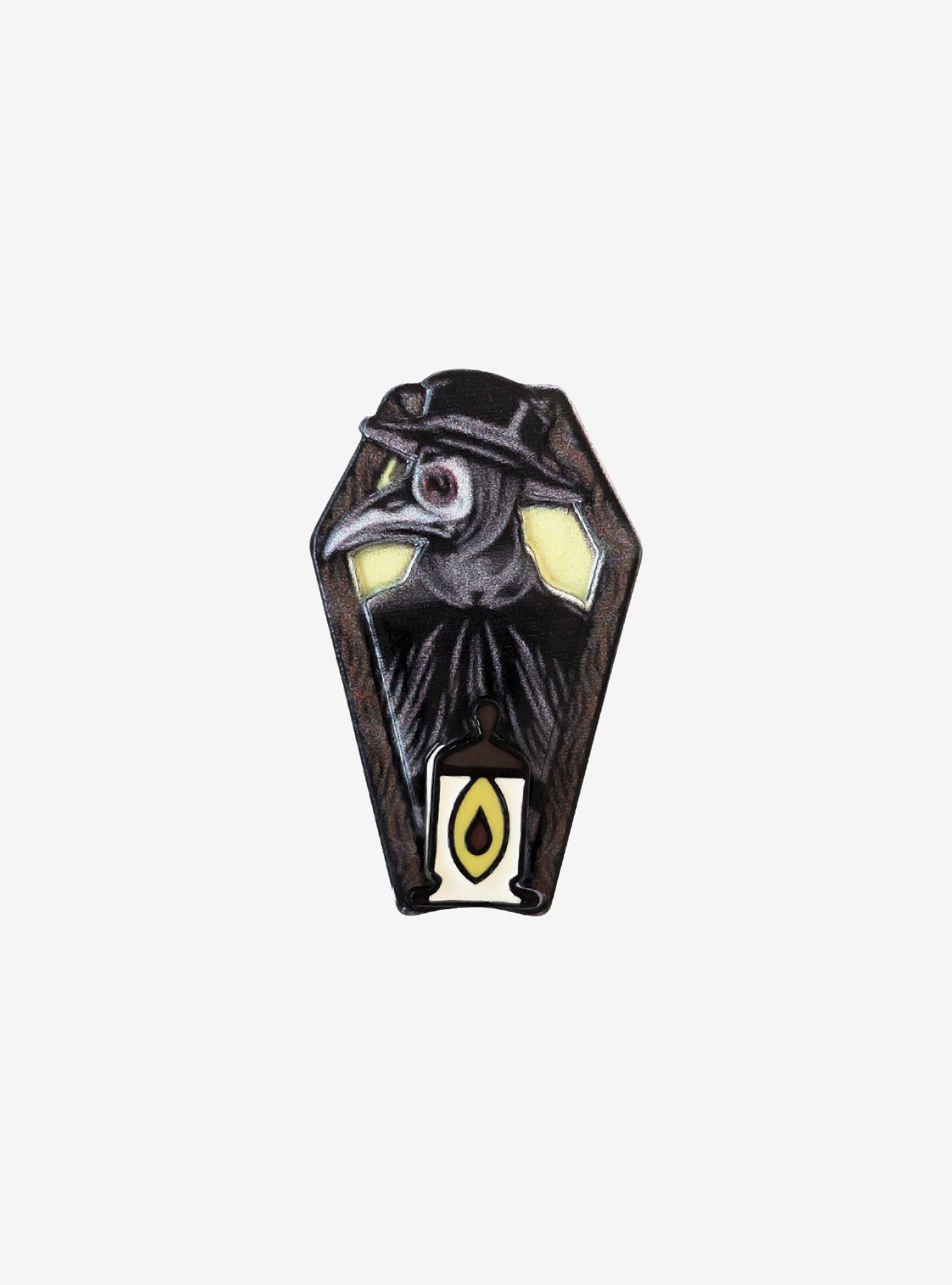 Plague Doctor Coffin Enamel Pin, , hi-res