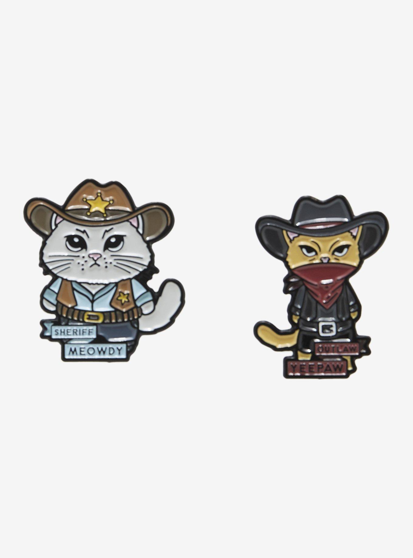 Cat Wild West Enamel Pin Set, , hi-res