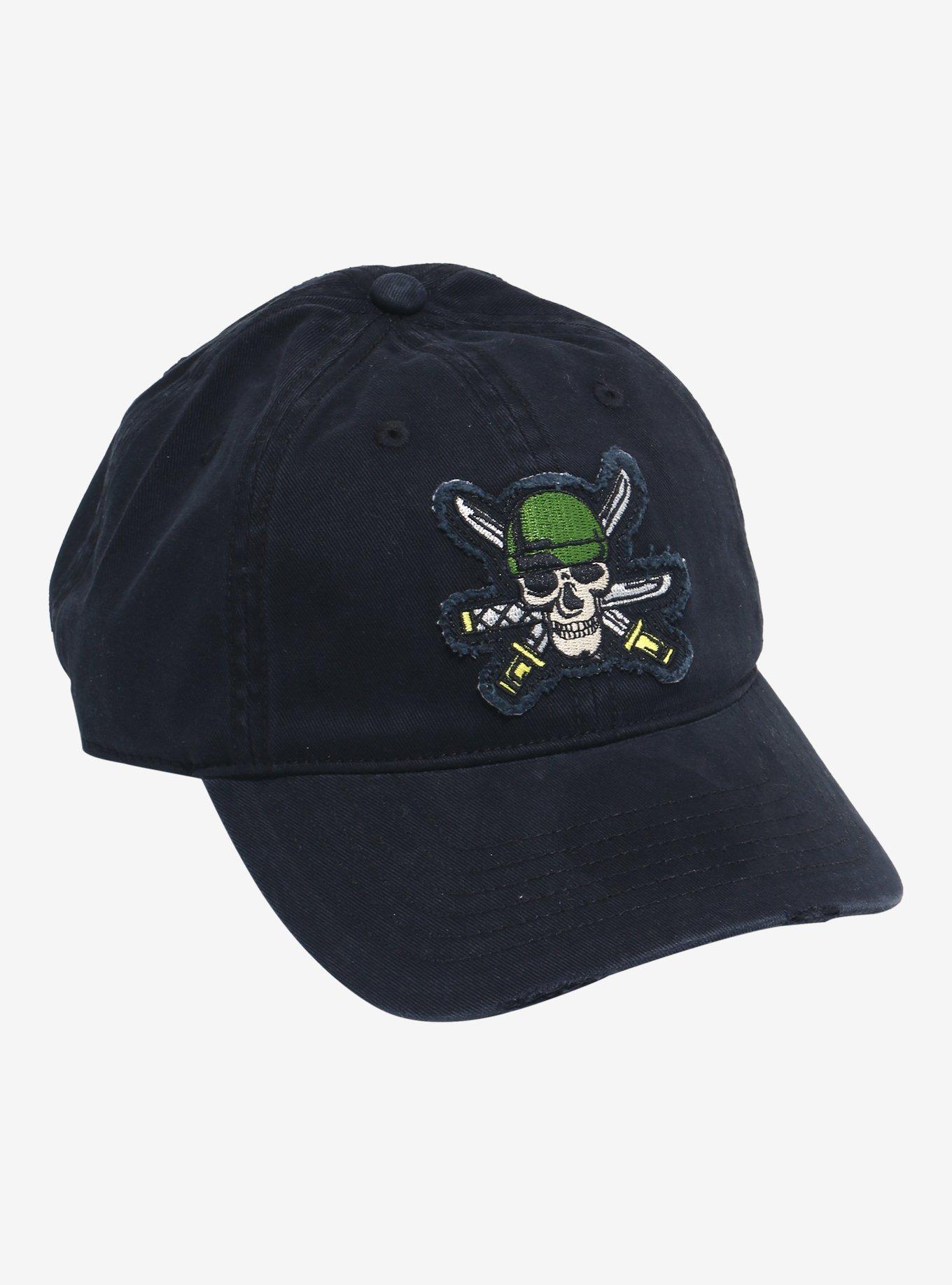 One Piece Zoro Jolly Roger Distressed Dad Cap, , hi-res