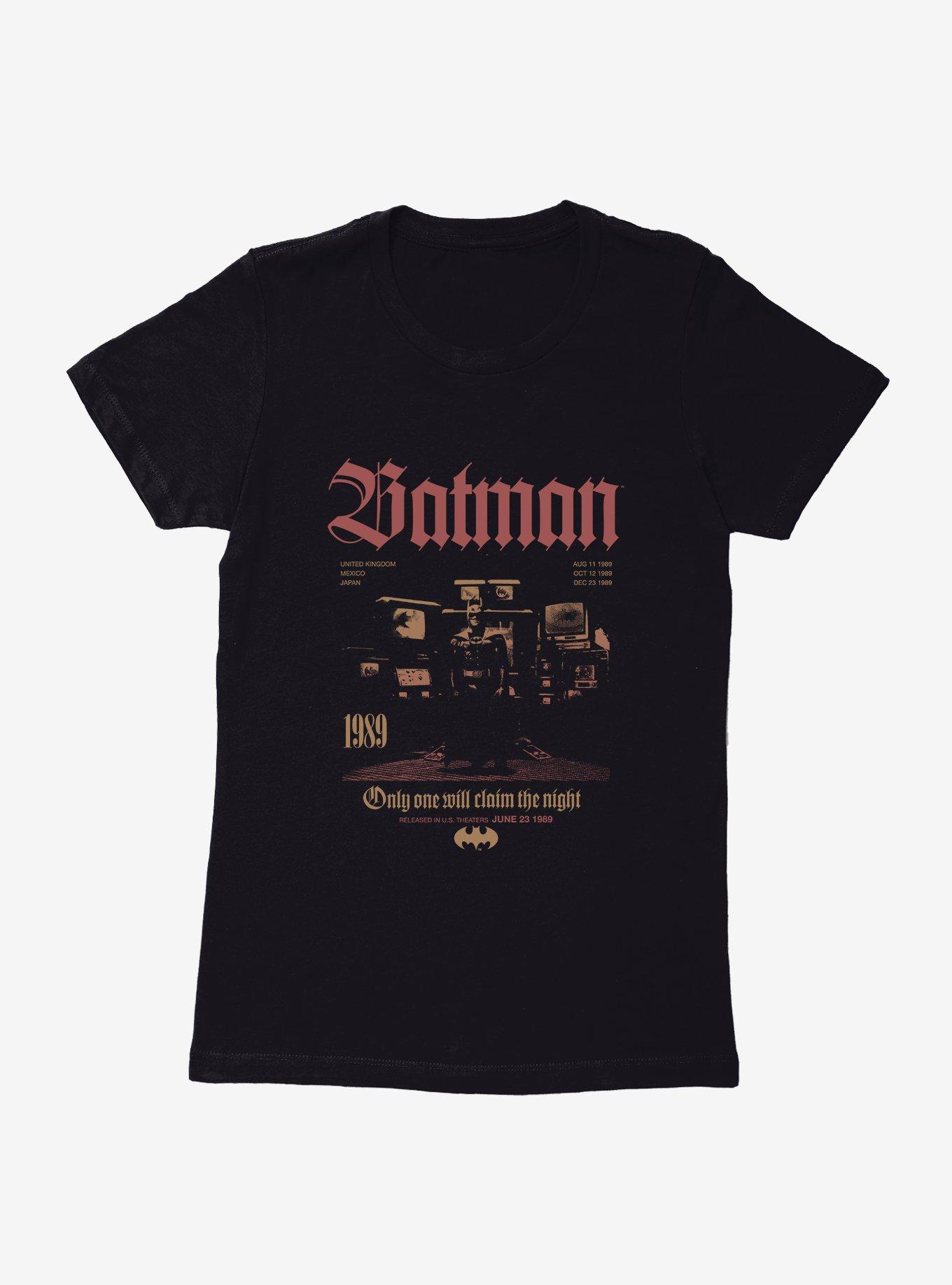 Batman 1989 Only One Claims The Night Womens T-Shirt