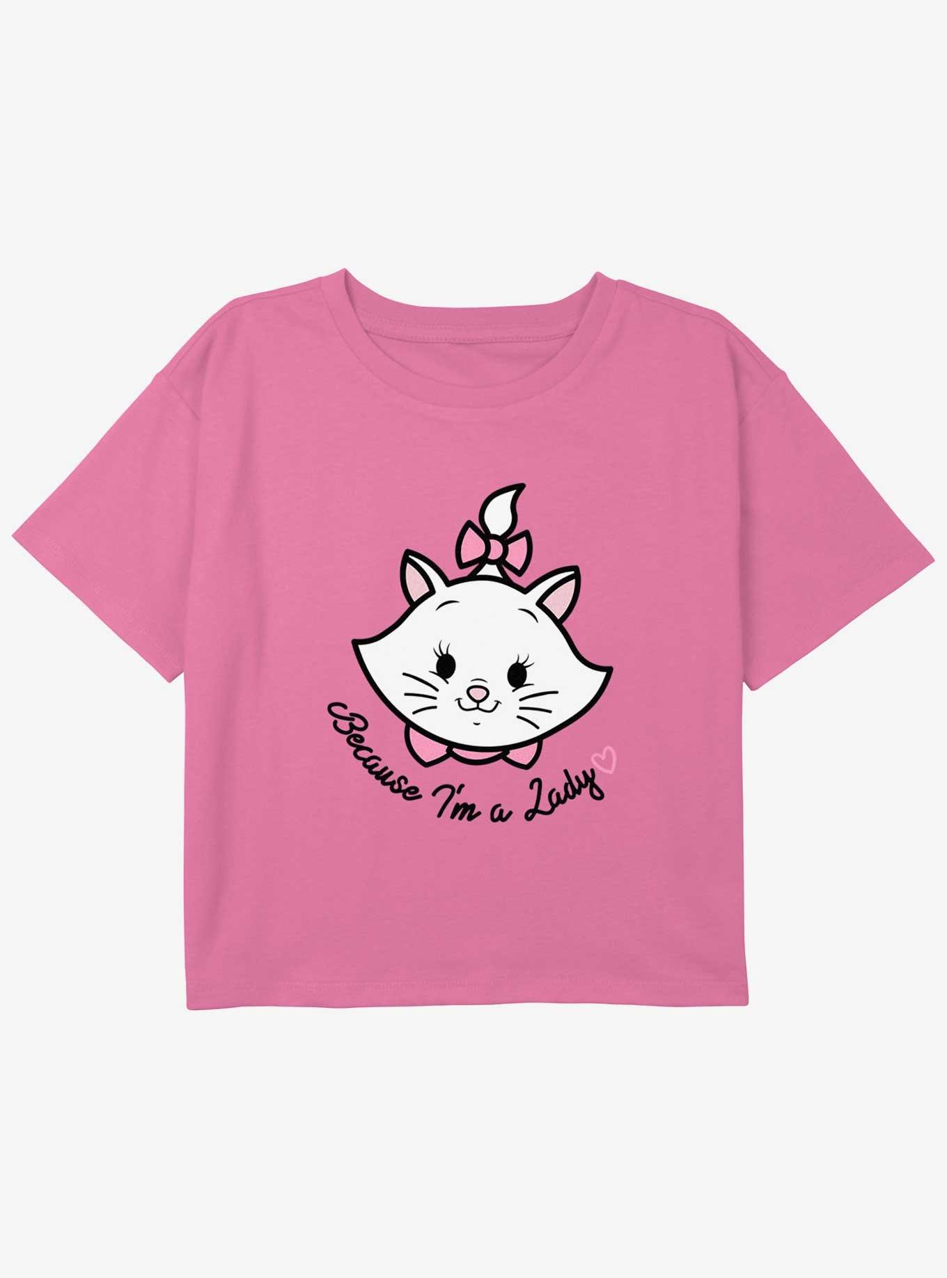 Disney The Aristocats Because Im A Lady Youth Girls Boxy Crop T-Shirt, , hi-res