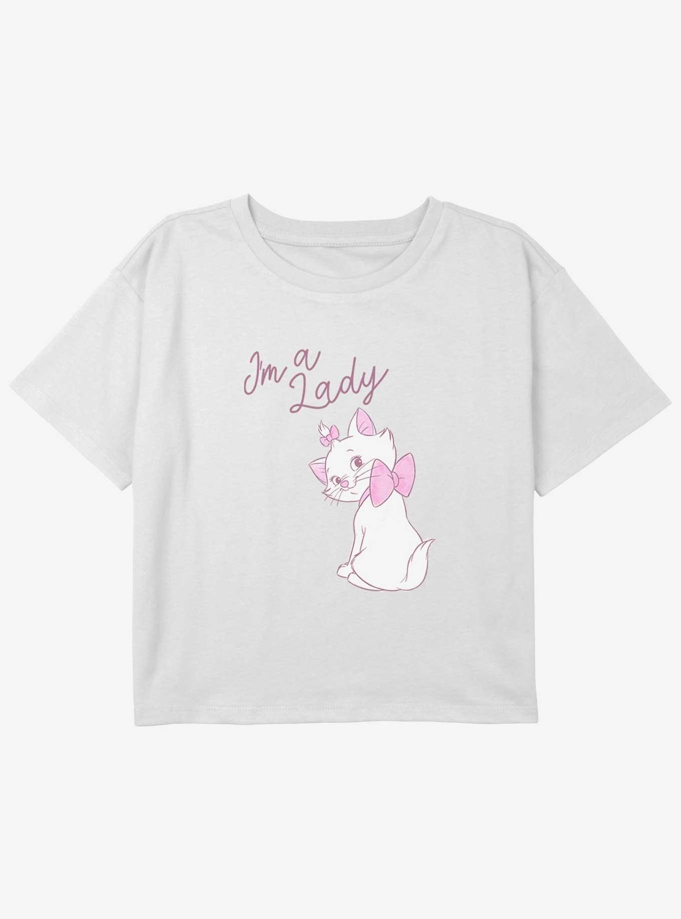 Disney The Aristocats Im A Lady Youth Girls Boxy Crop T-Shirt, , hi-res