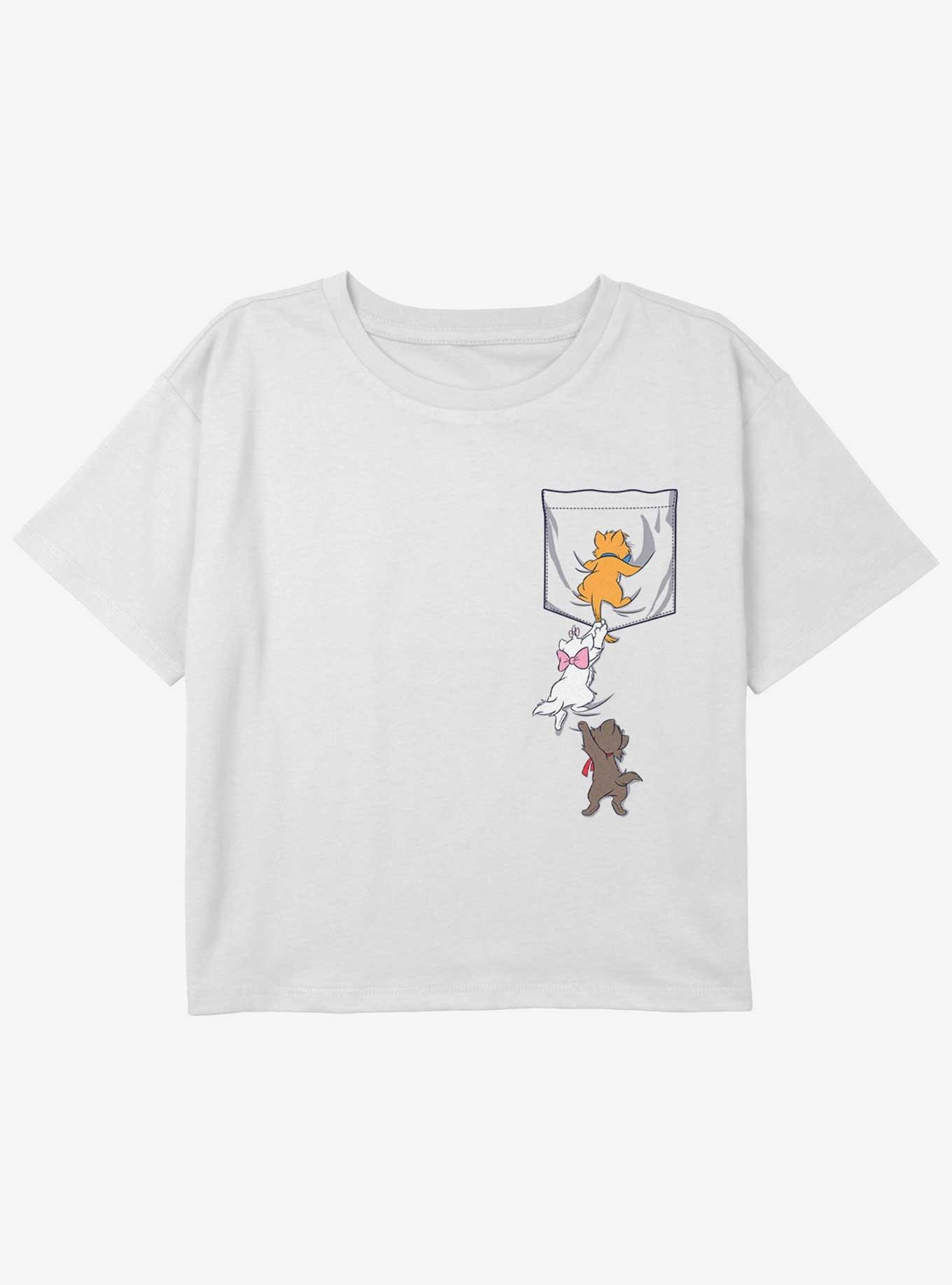 Disney The Aristocats Kitten Crawl Youth Girls Boxy Crop T-Shirt, , hi-res