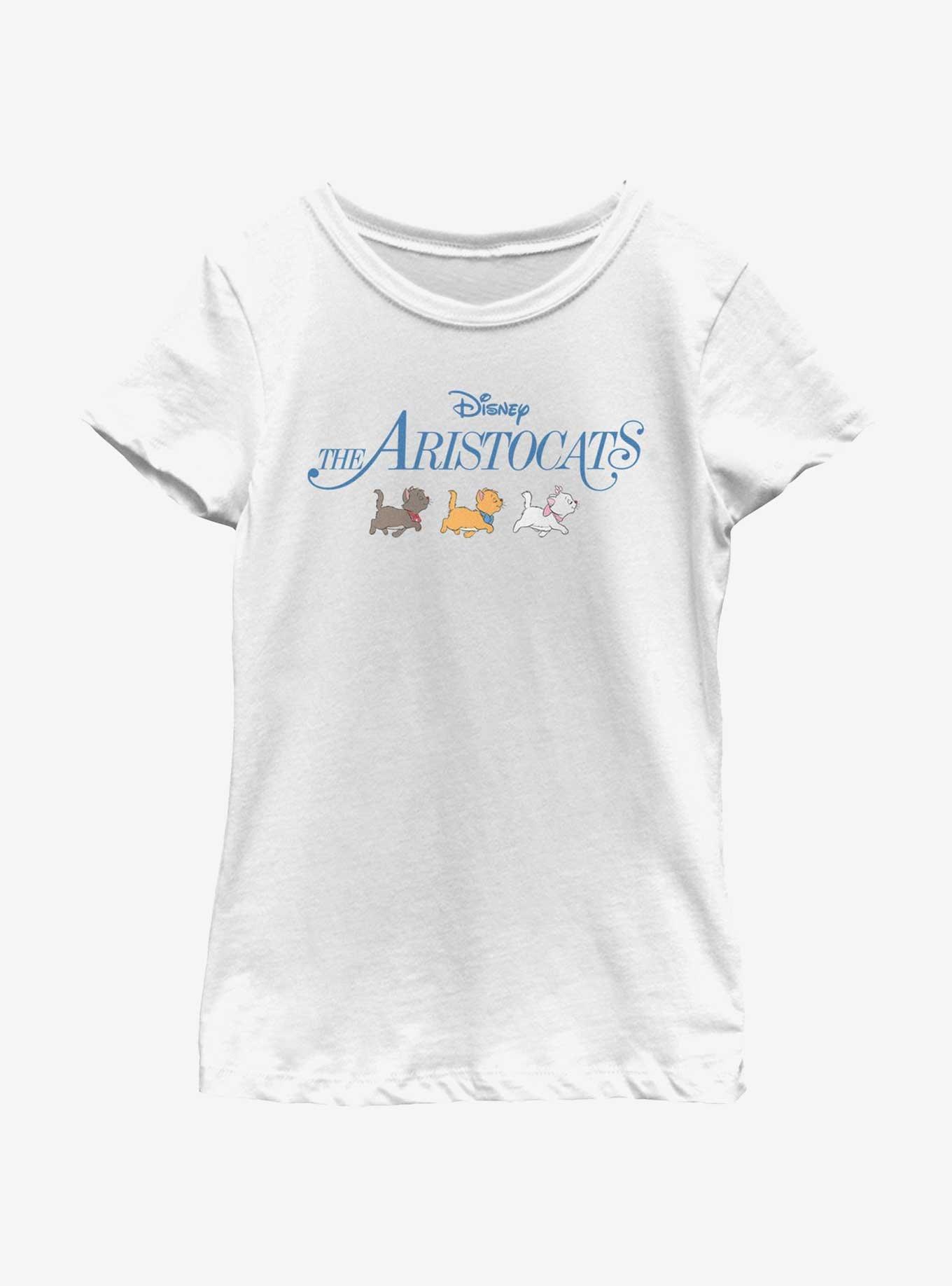 Disney The Aristocats Kitten Walk Logo Youth Girls T-Shirt, WHITE, hi-res