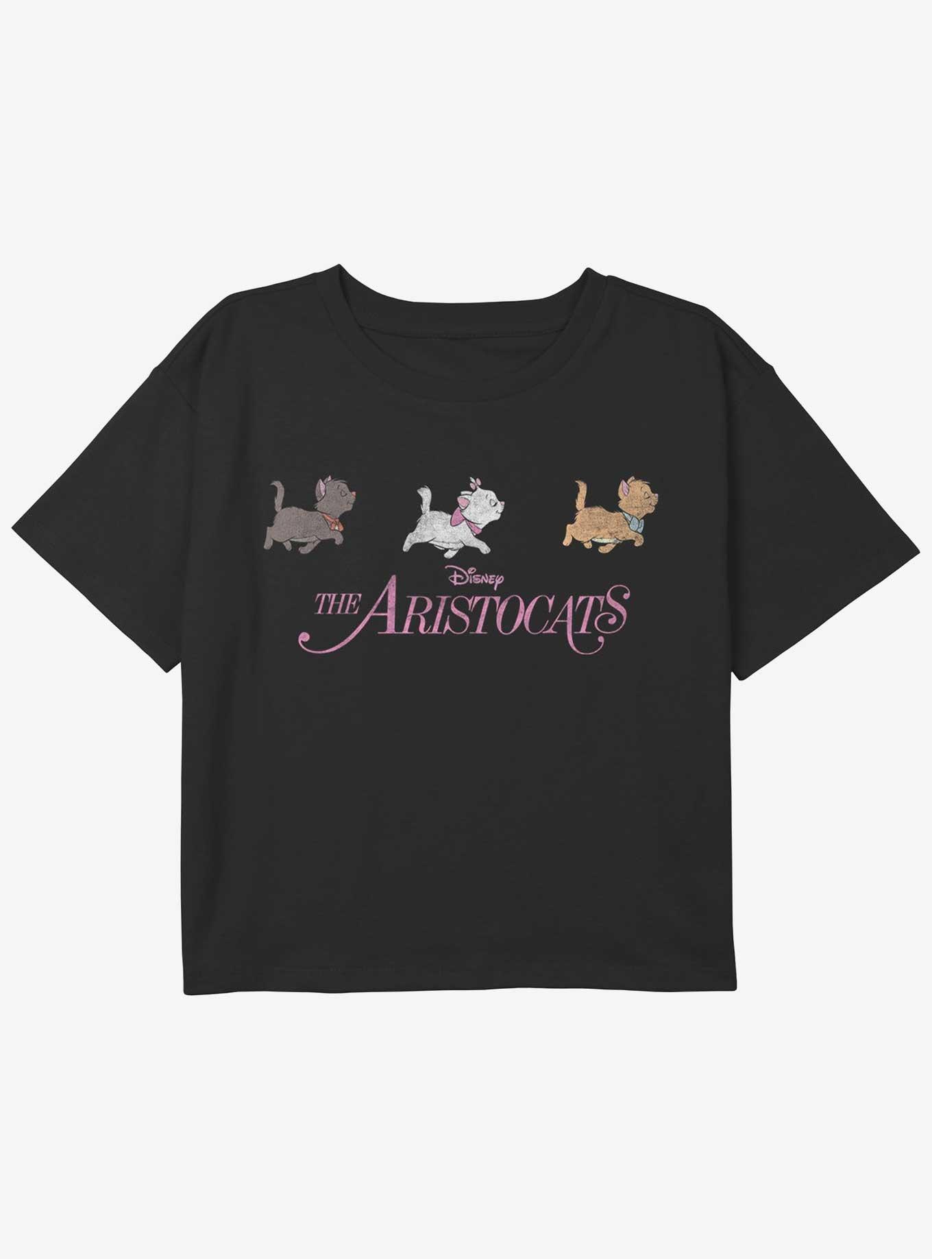 Disney The Aristocats Walk Group In Line Youth Girls Boxy Crop T-Shirt, , hi-res