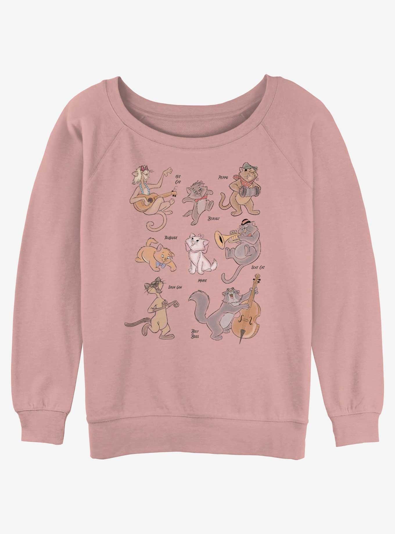 Disney The Aristocats Group Characters Womens Slouchy Sweatshirt, , hi-res