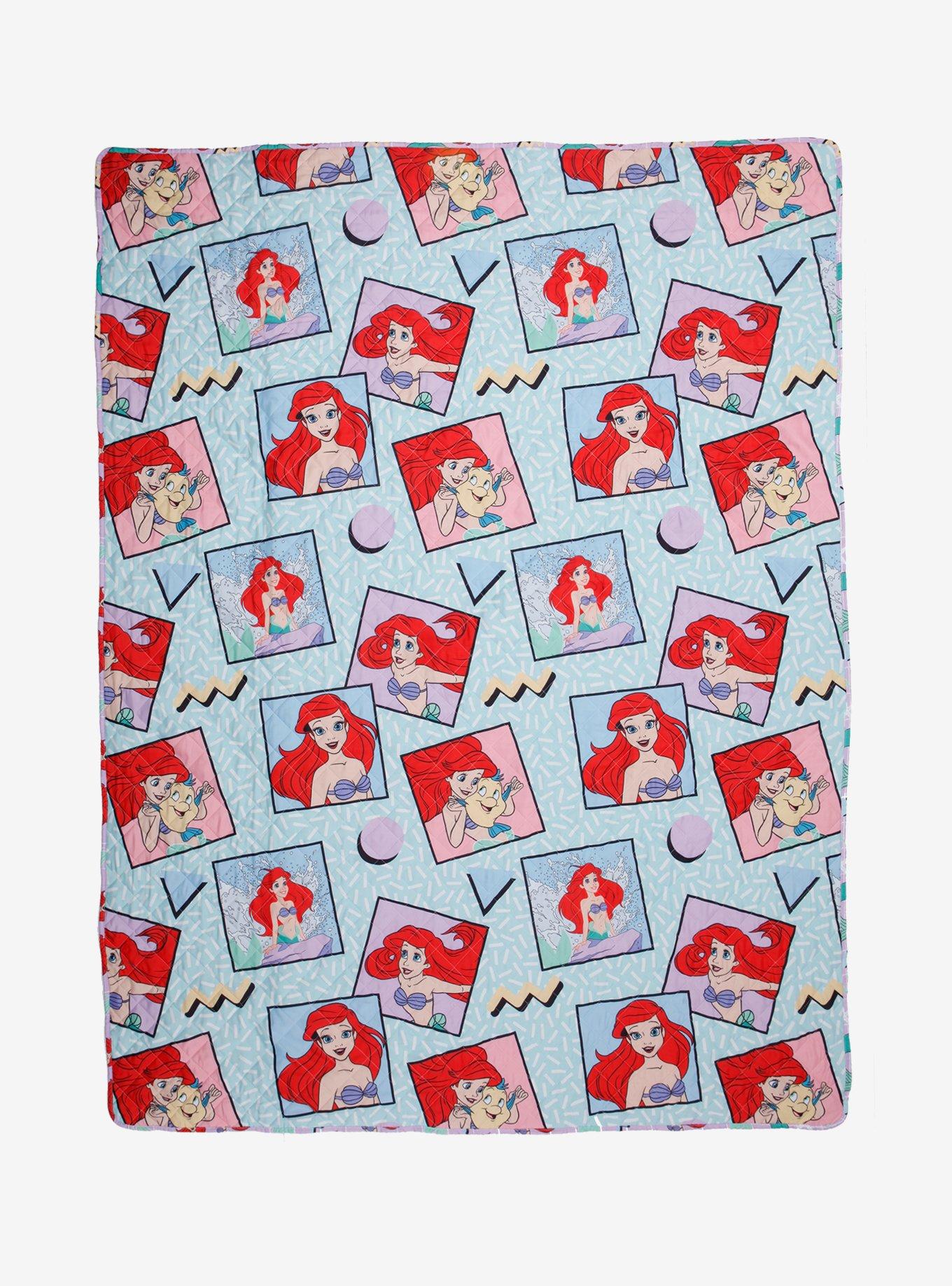 Disney The Little Mermaid Ariel Retro Quilted Blanket — BoxLunch Exclusive, , hi-res