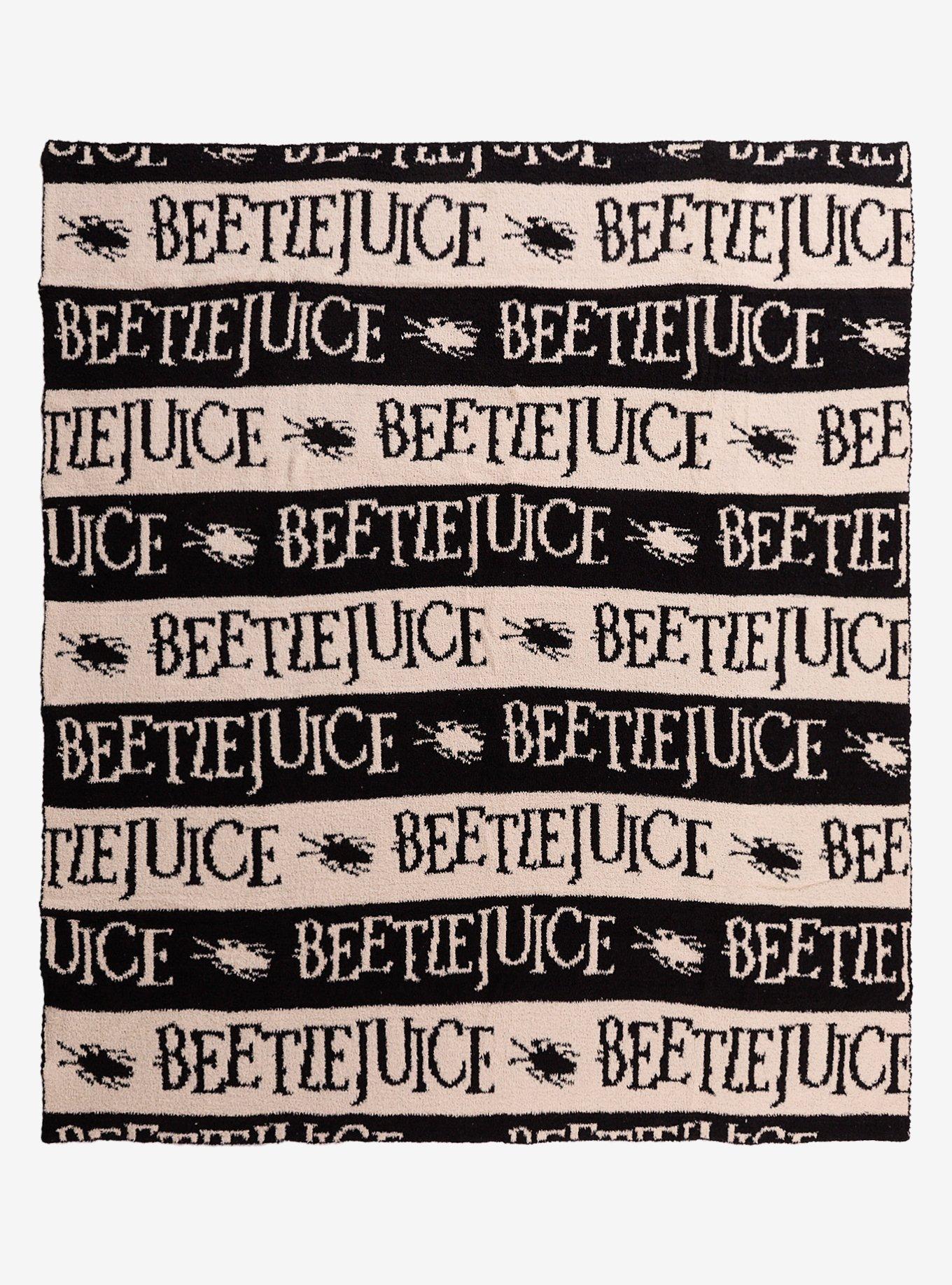 Beetlejuice Title Feather Knit Throw — BoxLunch Exclusive, , hi-res